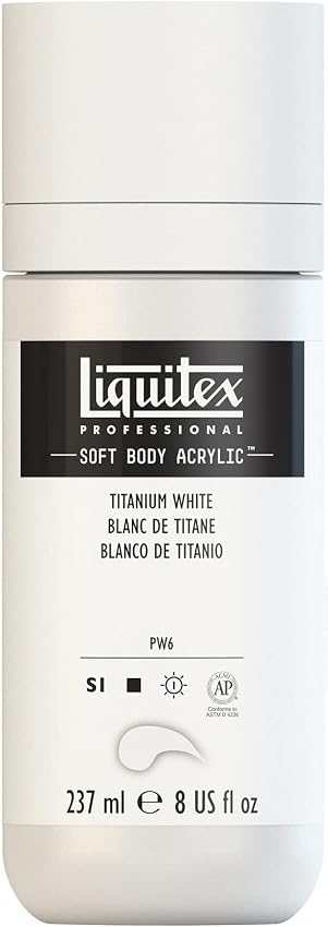 Detalle de Liquitex 1923432 Pintura acrílica profesional blanco titanio 🎨
