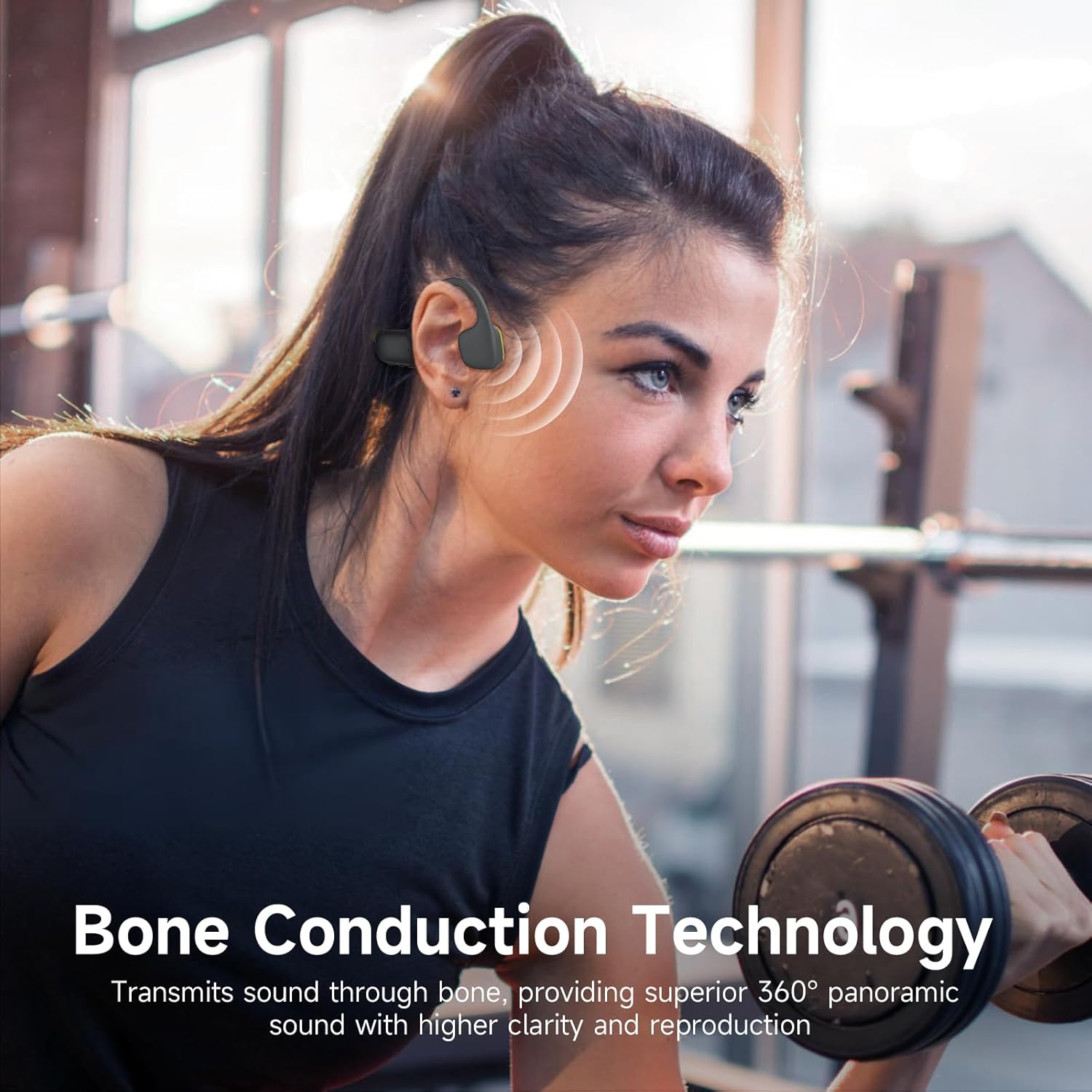 Thumbnail 6 de LOBKIN Bone Conduction Headphones with Bluetooth 6.0, IPX8, 32GB Open-Ear Wireless MP3 + Microphone