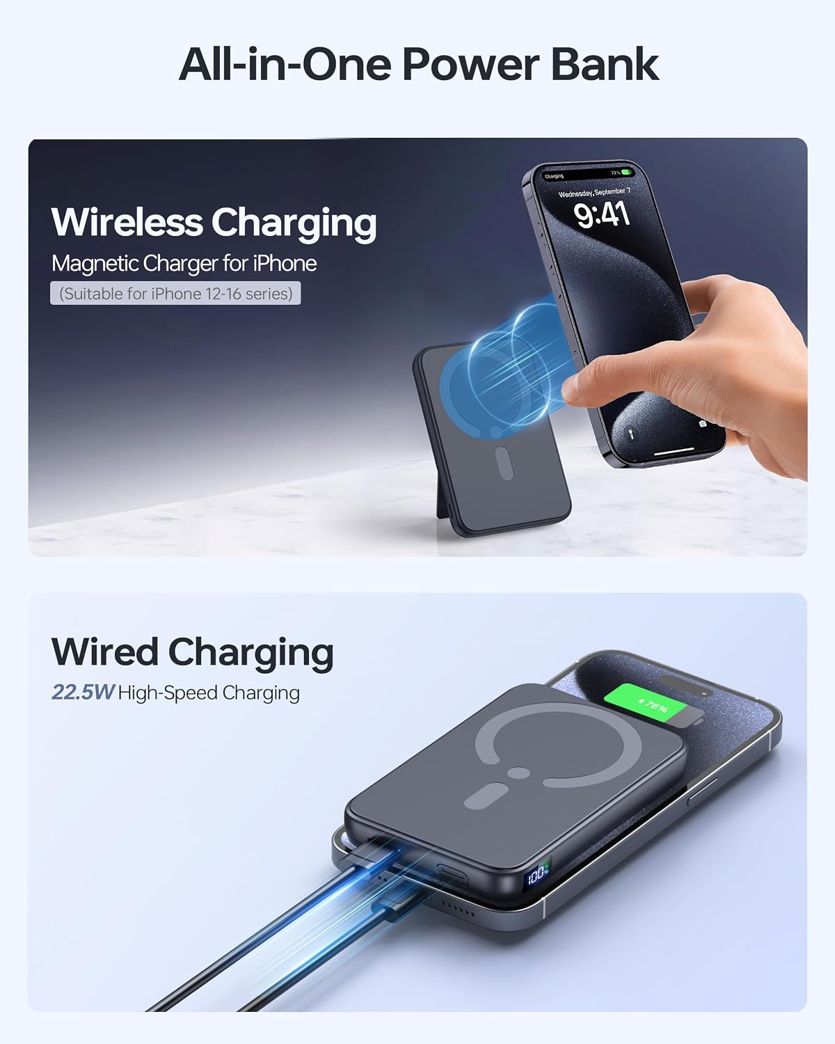 Detalle 2 de MagSafe Power Bank 12000mAh Portable Charger