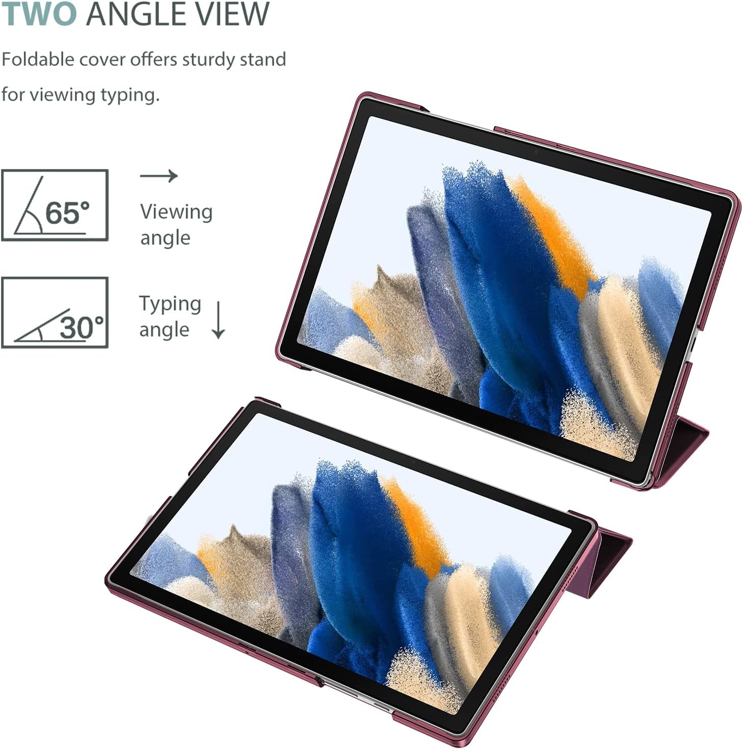 Thumbnail 5 de ProCase Hülle für Galaxy Tab A8 10.5 Zoll (SM-X200/X205) – Dreifach faltbar, Ultra Dünn, Frosted Rückseite