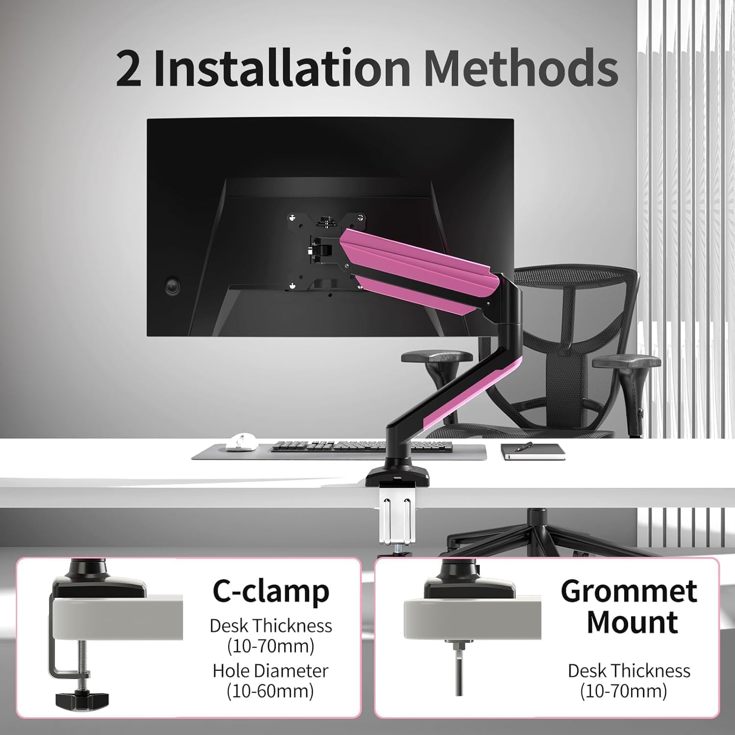 Thumbnail 4 de Suptek Supporto per Monitor da 13 a 32” con braccio a molla a gas, inclinazione e rotazione 360° (VESA 75x75/100x100) fino a 9 kg