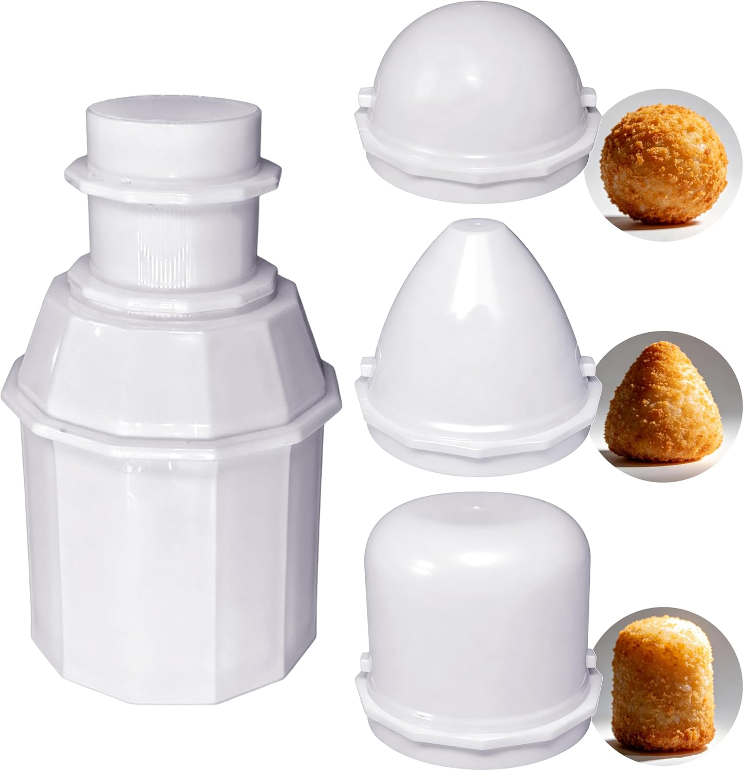 Onigiri Mould Rice Ball Mold 3-in-1: 3 Shapes, Reusable Plastic Sushi Maker for Home and Restaurant Use