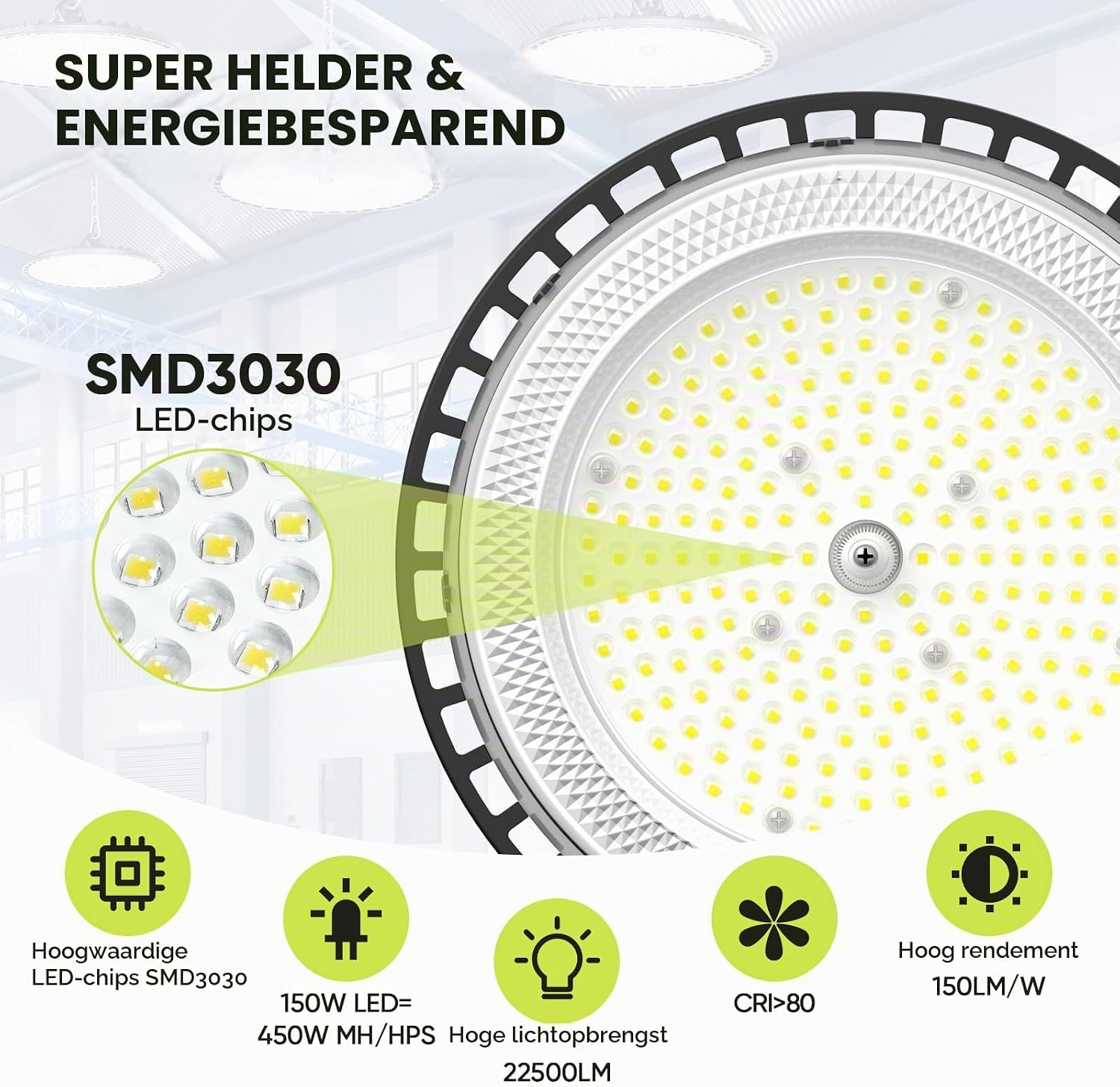 Thumbnail 1 de Tallflly SL-GK15097P UFO-ledhighbay 150 W, 22.500 lm, 6.000 K, IP65