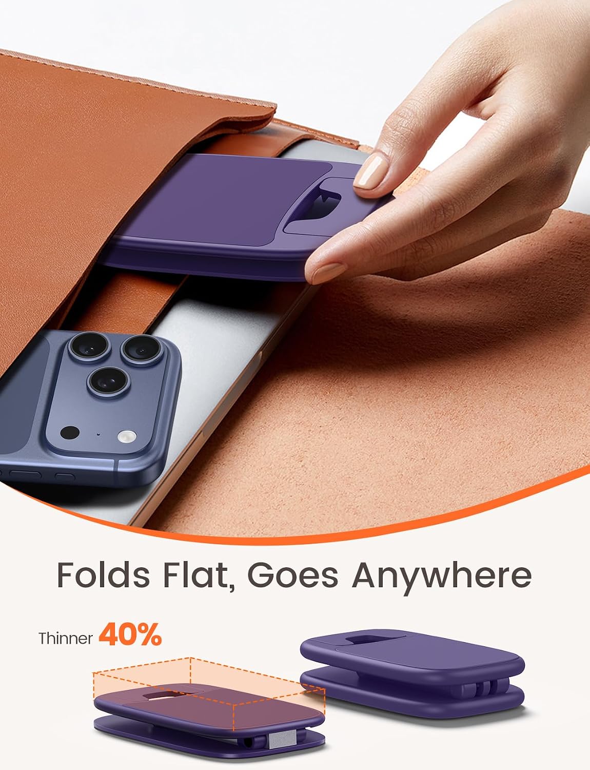 Detalle 2 de Lamicall Ultra-Thin Purple Phone Holder