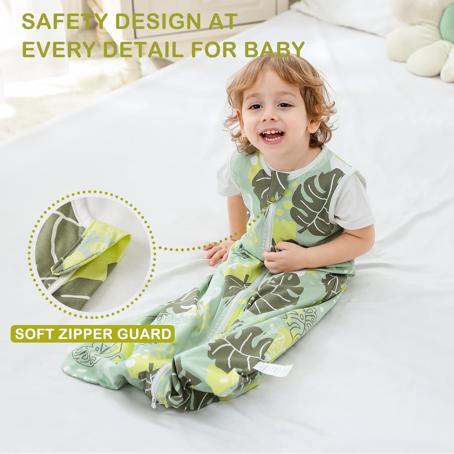 Thumbnail 4 de Nivolltha 2 Pack Super Soft 1 TOG Baby Sleeping Bag – 100% Cotton for 0–6 Months