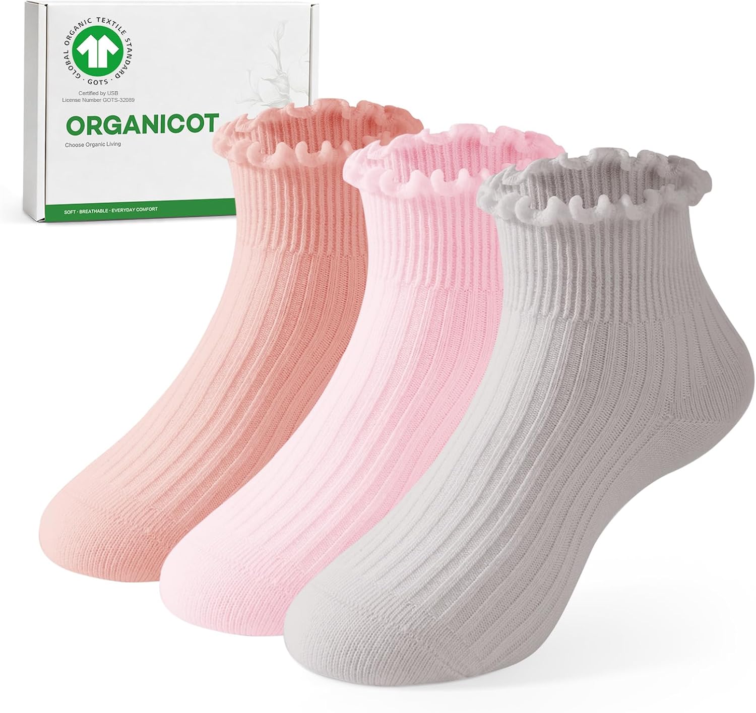 Detalle de ORGANICOT Toddler Ruffle Socks Organic Cotton