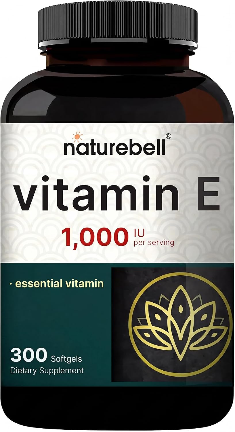 Detalle de NatureBell BA-NB-VIE300S Vitamin E Supplement, 1,000 IU, 300 Softgels