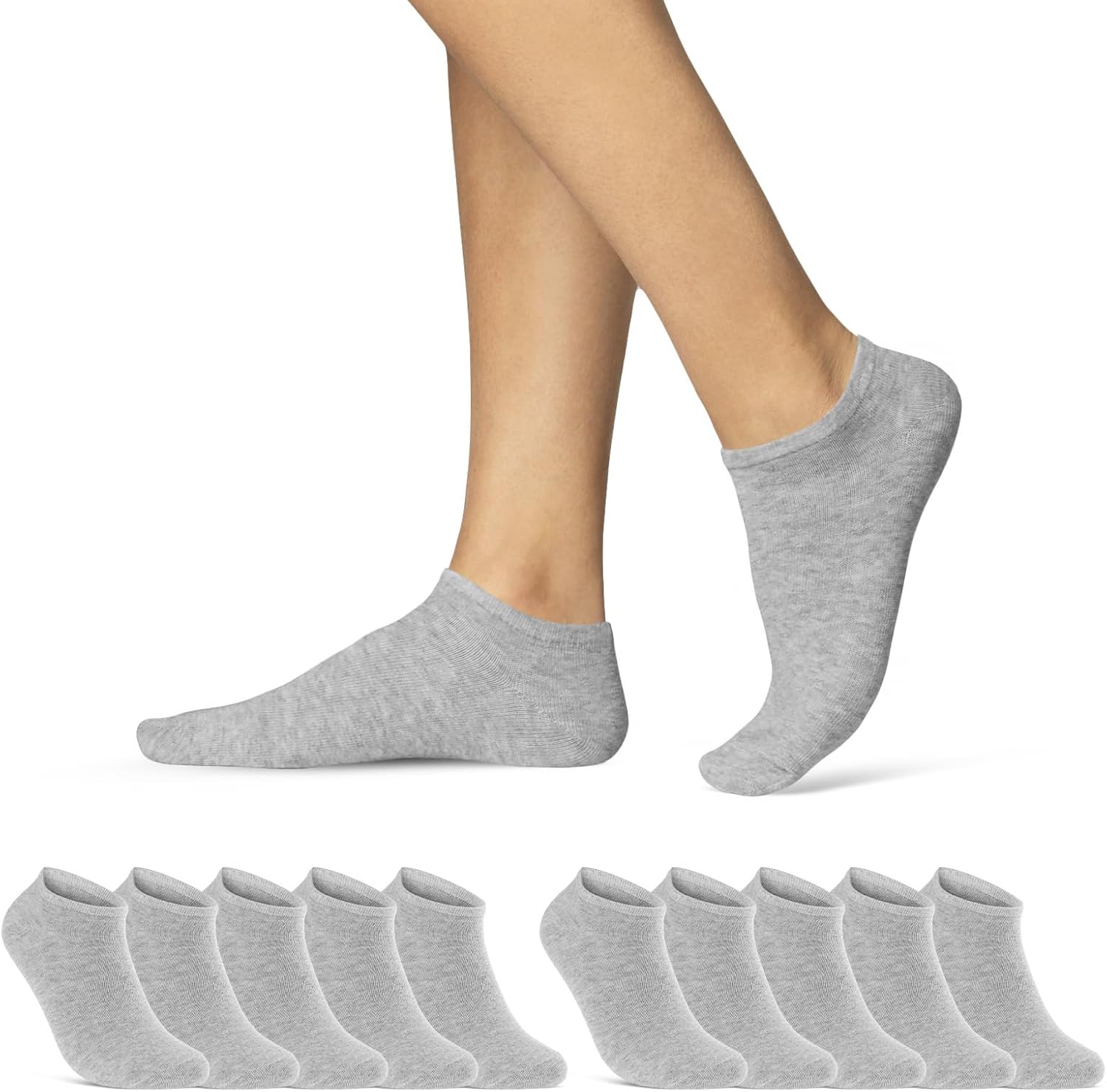 Thumbnail 6 de 10 | 20 | 30 Paar Sneaker Socken Herren Damen aus Baumwolle – sockenkauf24, Schwarz/Weiß/Grau