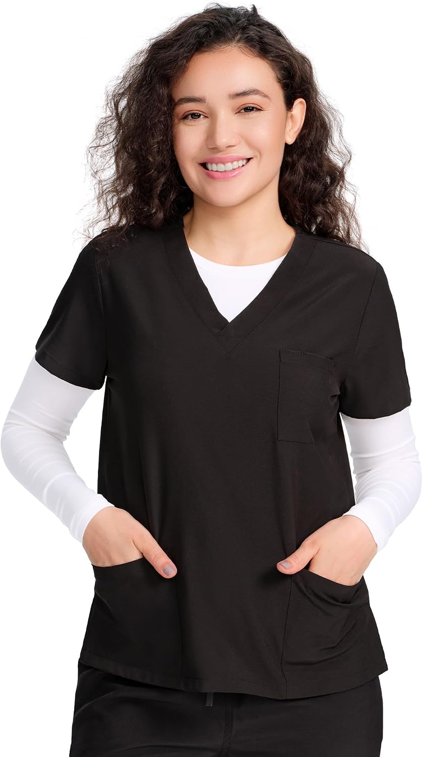 Detalle 2 de COZYFIT Women's Long-Sleeve Underscrub Shirt, Stretch Fabric and Crew Neck