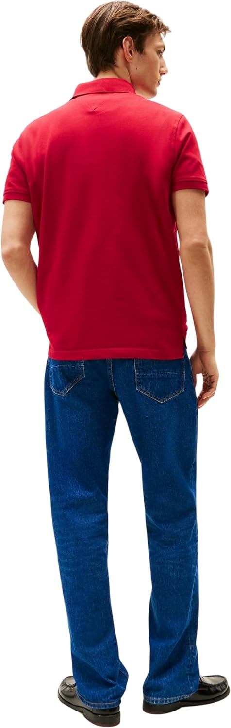 Detalle de Tommy Hilfiger Herren Poloshirt Kurzarm 1985 Regular Fit aus Bio-Baumwolle