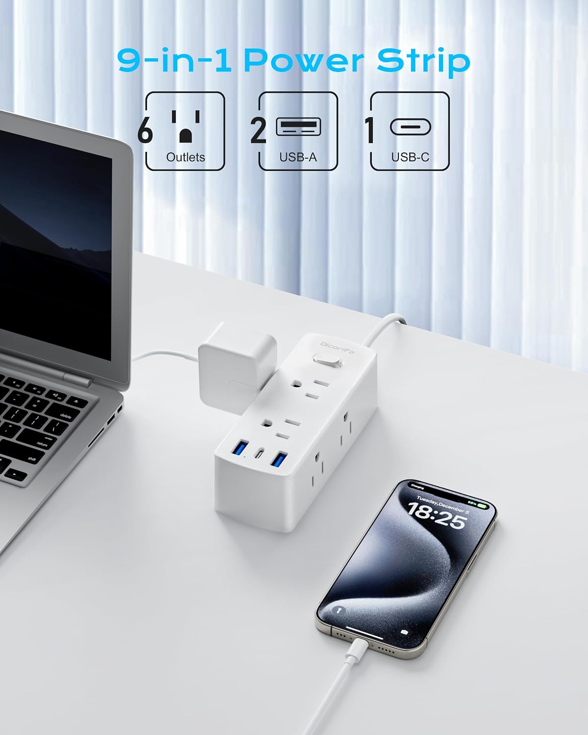 Detalle 1 de Olcorife Universal Travel Adapter 6-Outlets