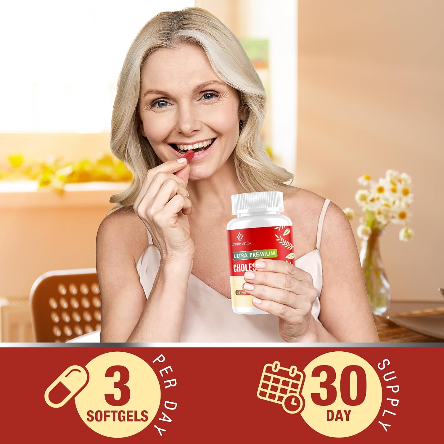 Detalle de Itharoventis Cholesterol Supplement, 90 Softgels