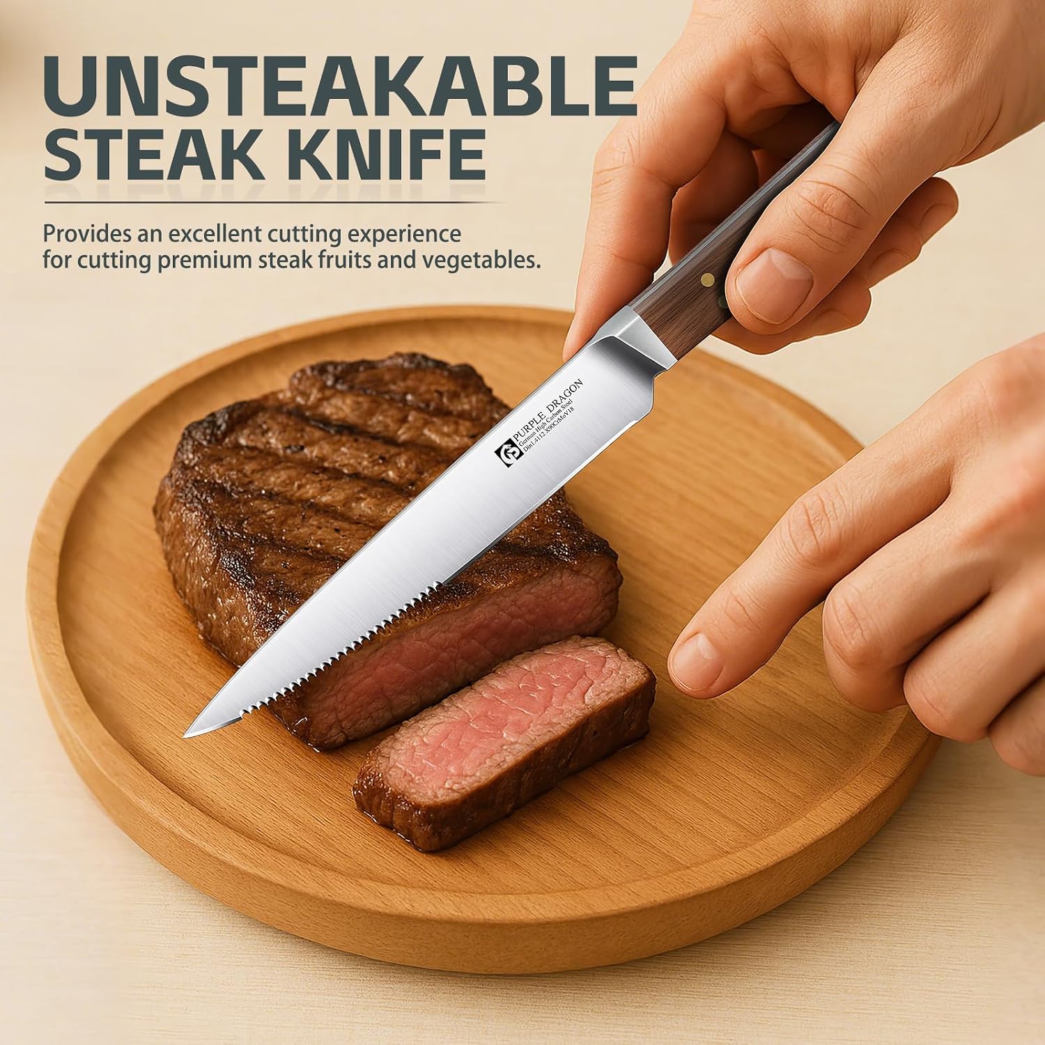 Detalle de Purple Dragon Steak Knife Set of 6