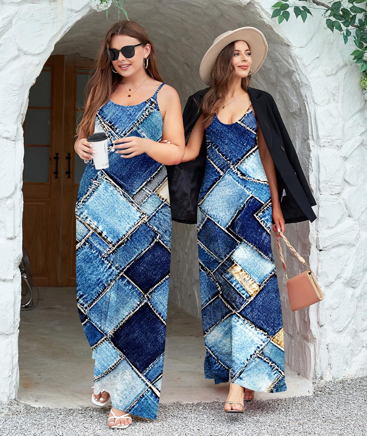 Detalle de Wolddress Women's Maxi Dress with Pockets (S-5X) — 2026 Casual, Loose Fit, Adjustable Straps