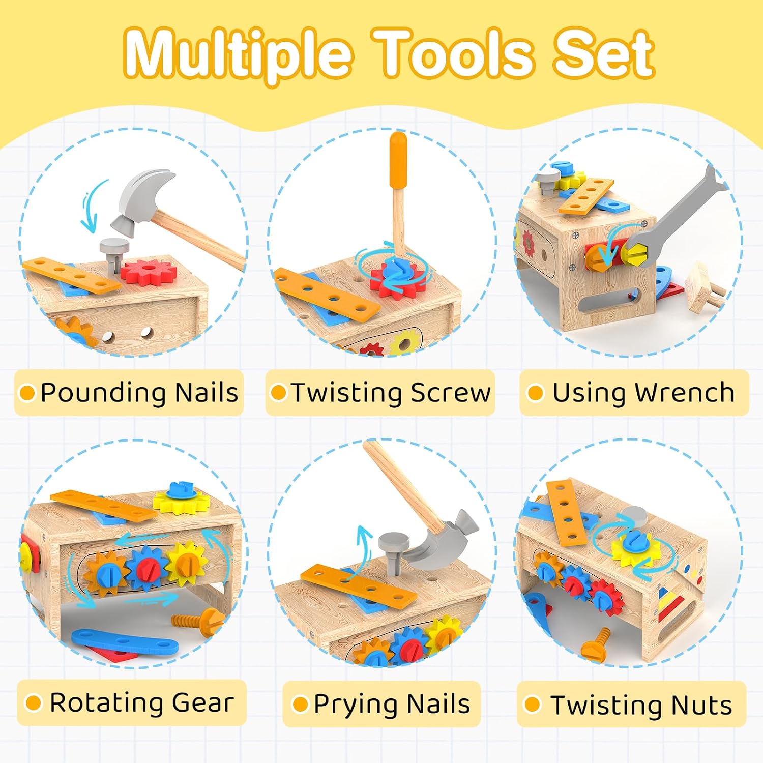 Thumbnail 1 de JOYSINTOY Kids Tool Set 42-piece
