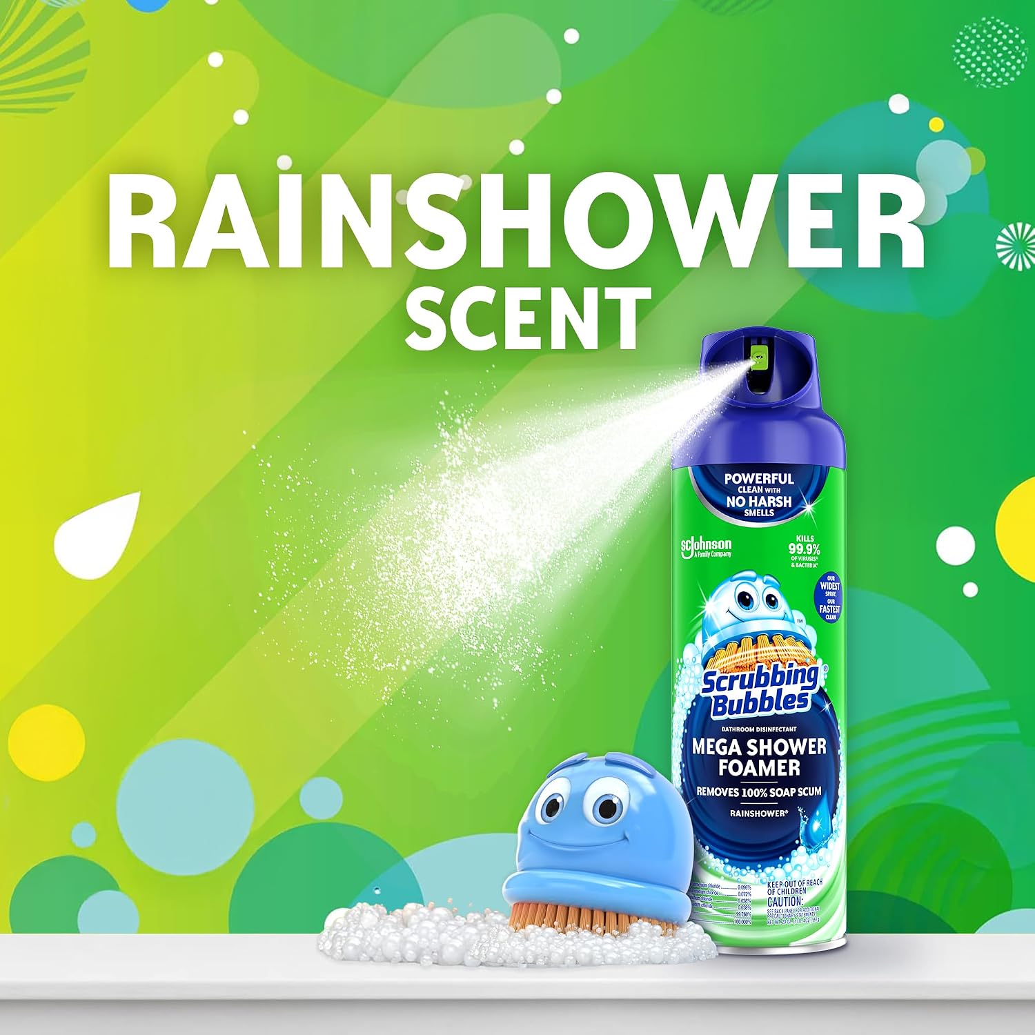 Thumbnail 6 de Scrubbing Bubbles Mega Bathroom Foam Cleaner with Rainshower Scent (2 x 20oz)