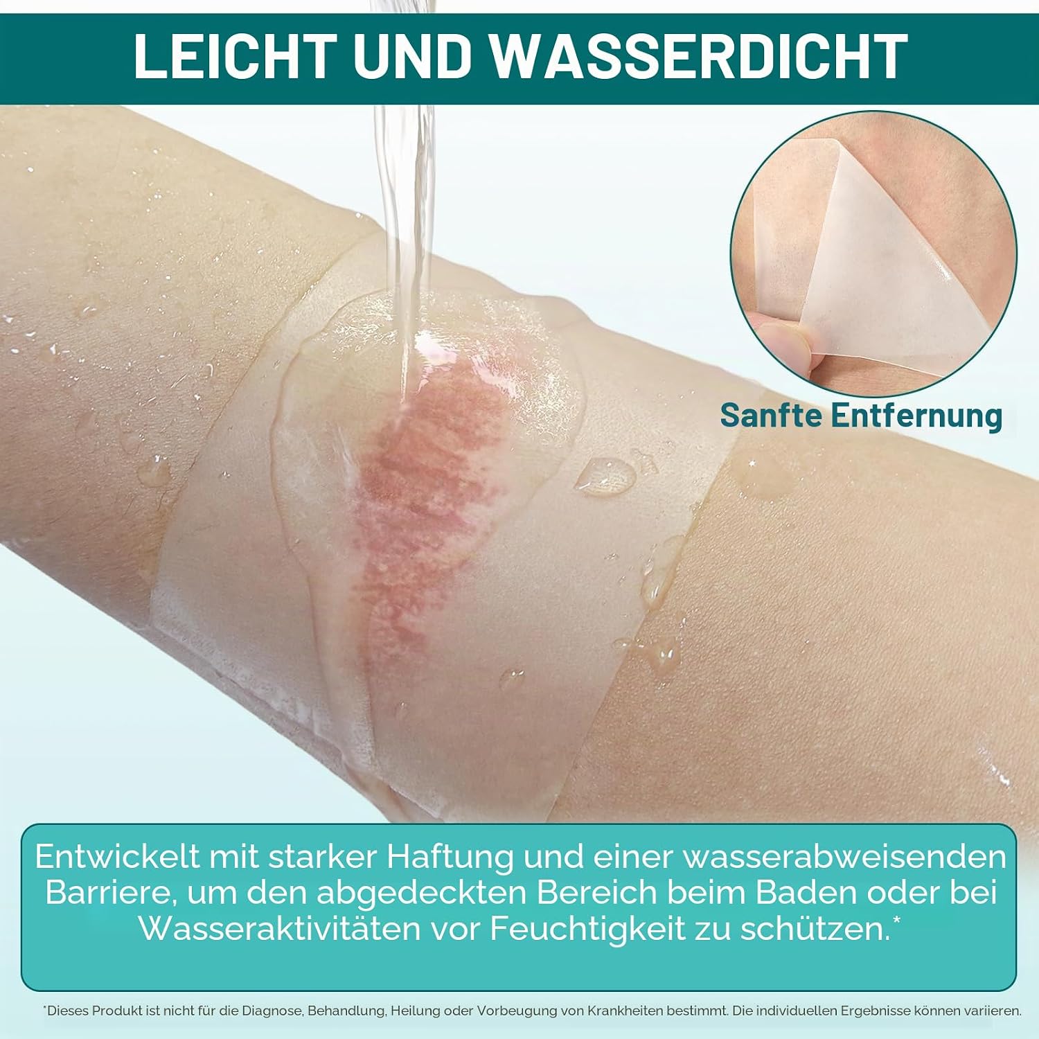 Detalle de Hydrokolloid-Wundpflasterrolle 5 cm x 3,6 m – ultradünn, selbstklebend & absorbierend