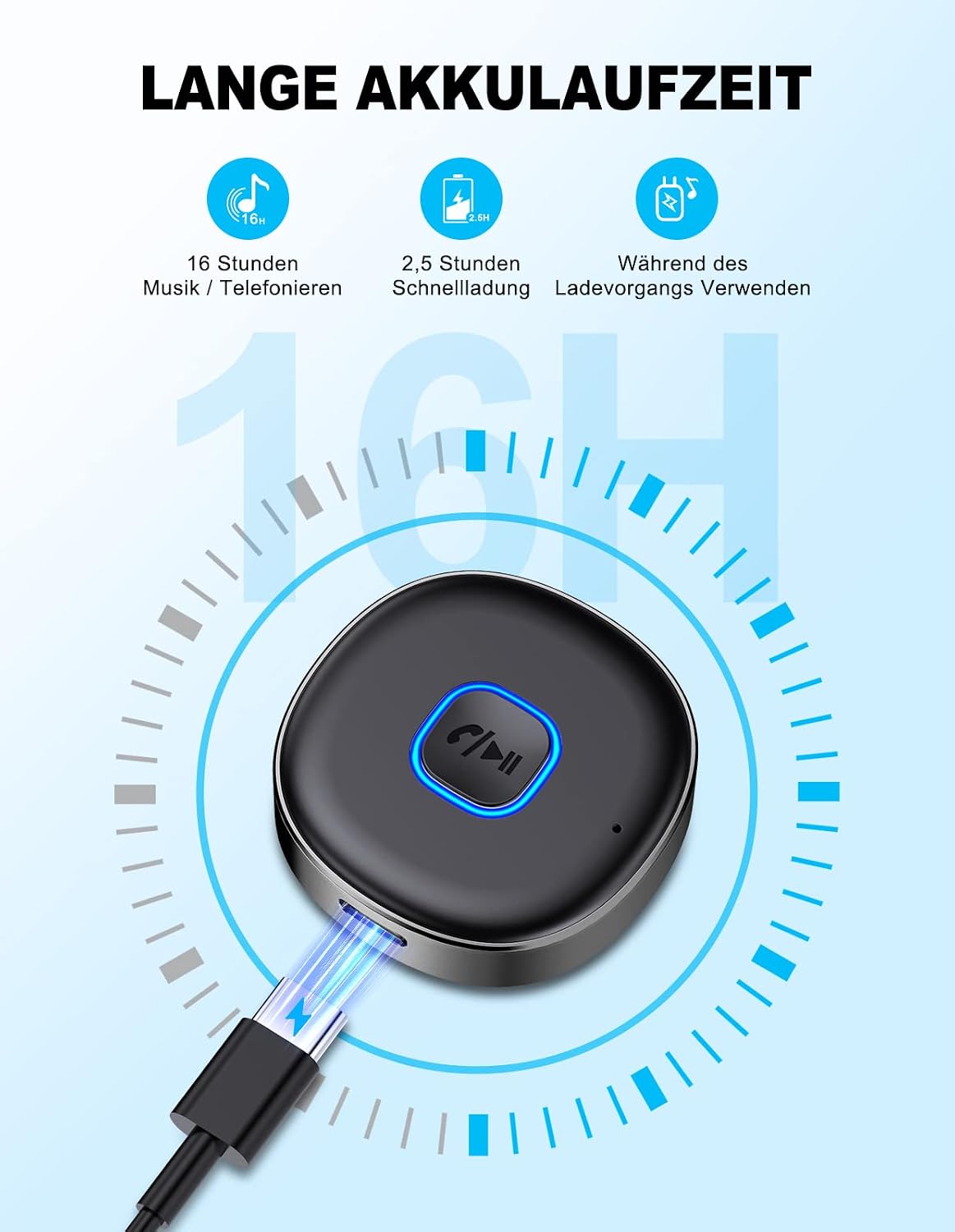 Thumbnail 4 de Mohard Bluetooth Adapter Auto 16H Spielzeit