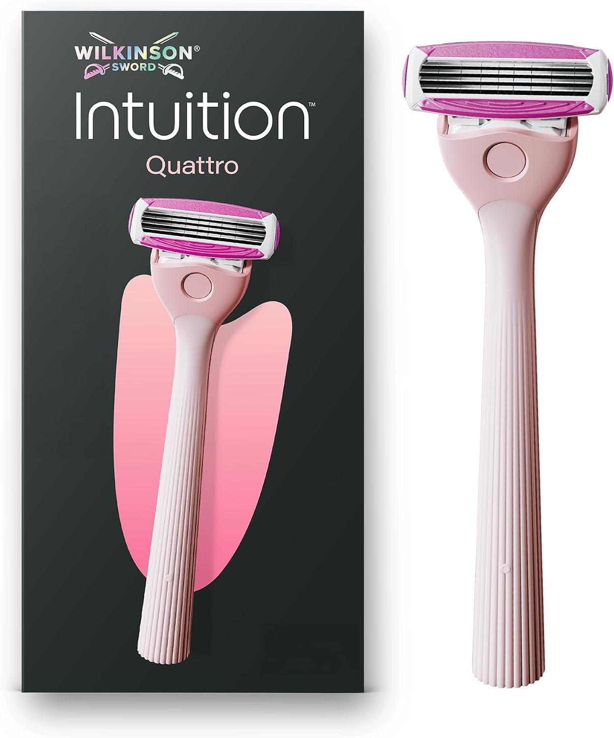 Detalle de Wilkinson Sword Intuition Quattro – rasoir féminin avec manche et recharge de lames