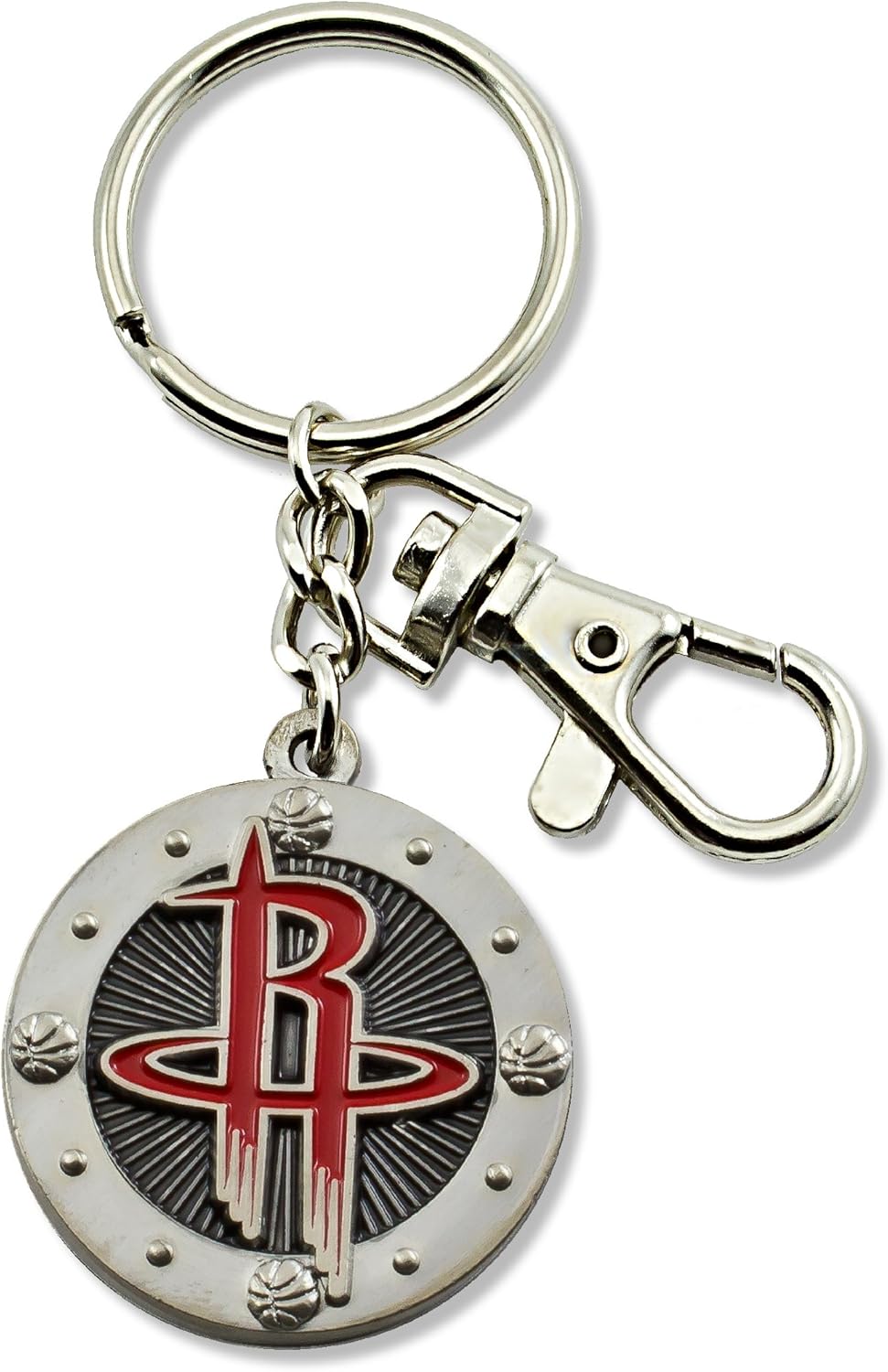 NBA Impact Keychain (Colorful, Durable Metal Keychain With Carabiner Clip)