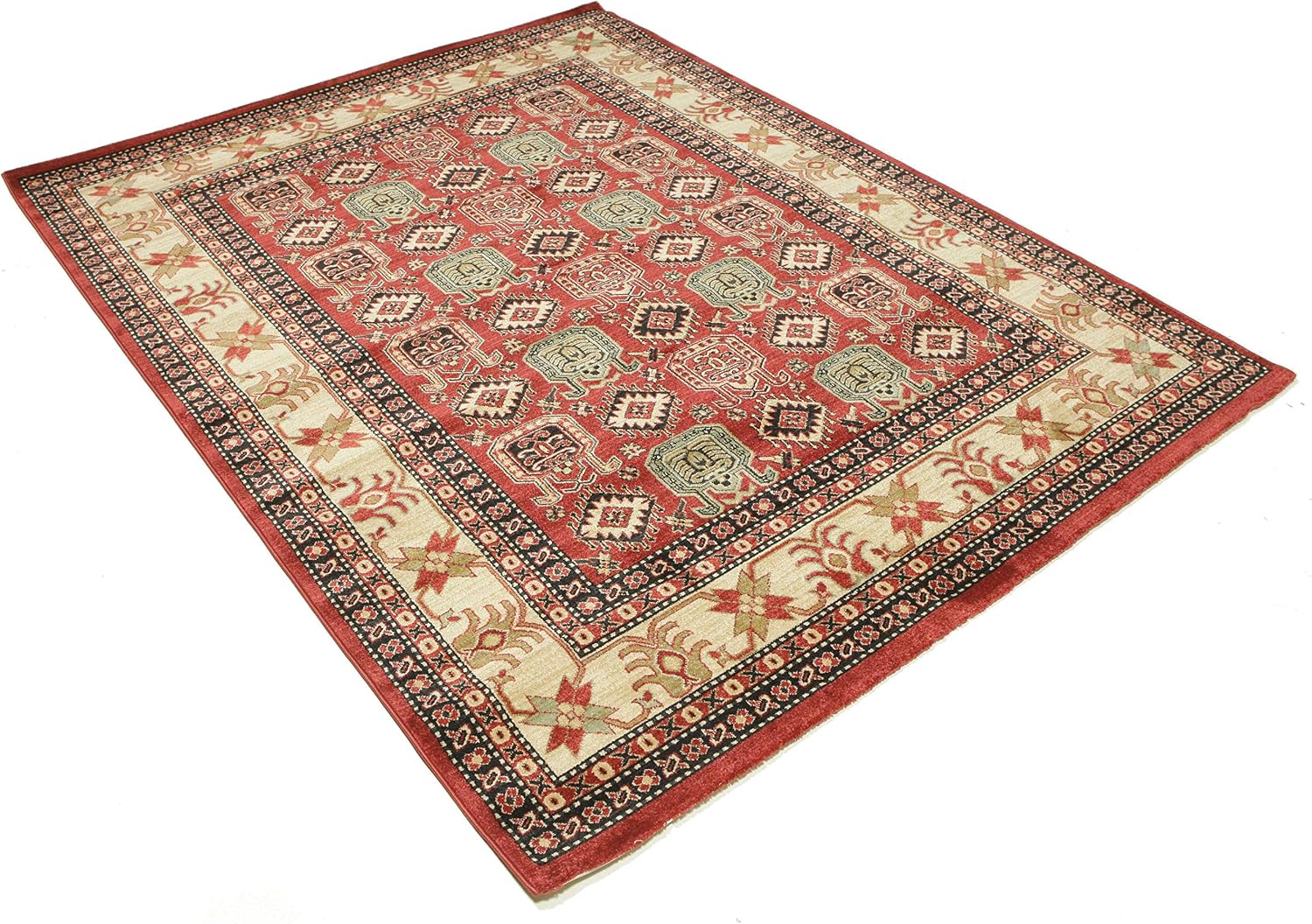 Detalle 2 de RugVista Kazak Simav – dywan orientalny 200 × 250 cm, czerwono-beżowy
