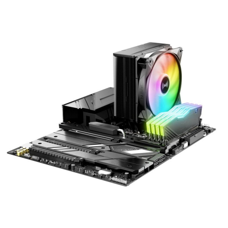Detalle de Be quiet! Pure Rock 3 LX 120 mm: refrigeración por aire compatible con Intel LGA1700 y AMD AM4/AM5, iluminación ARGB