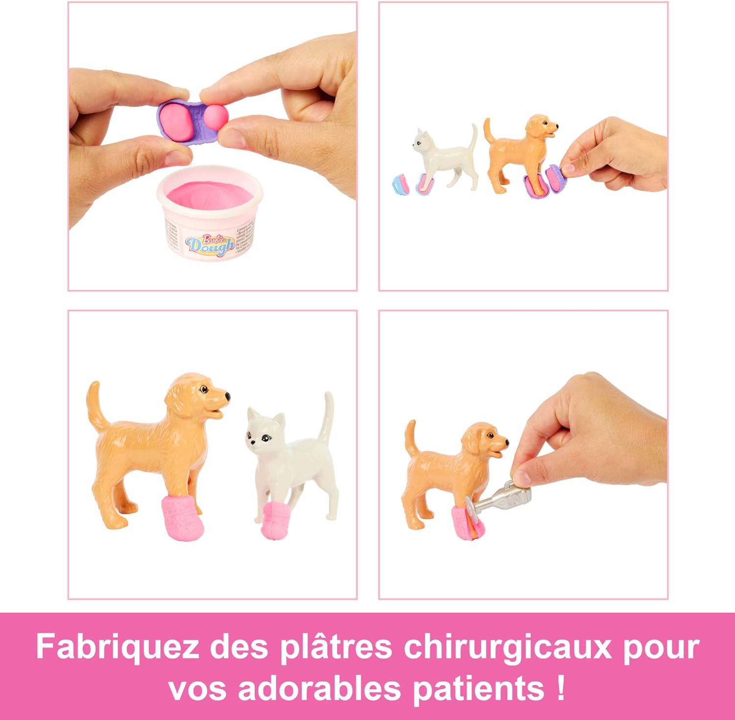 Thumbnail 2 de Coffret Clinique vétérinaire Barbie – poupée aux cheveux roses et accessoires (JFX93)