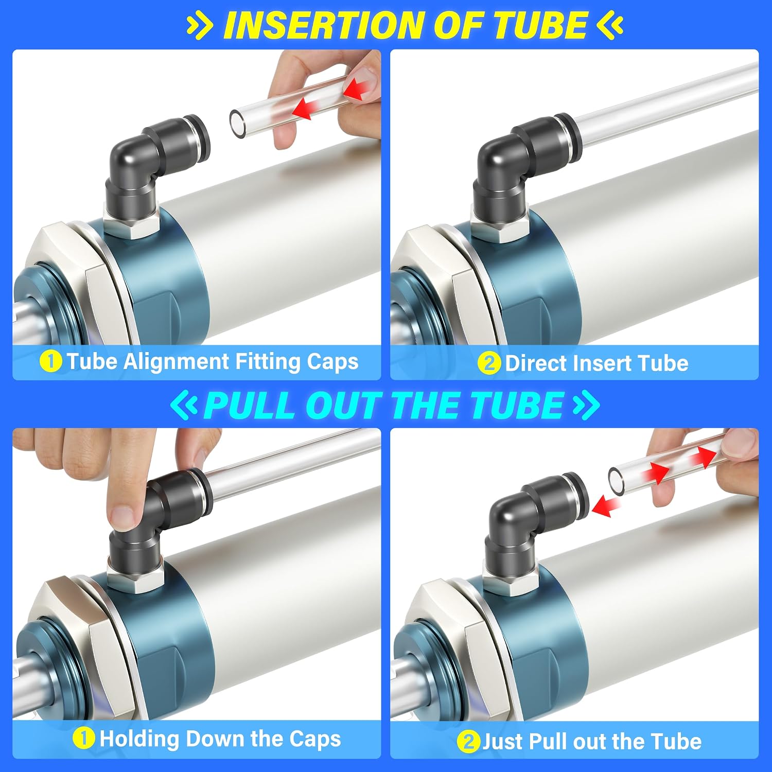 Detalle de TAILONZ PNEUMATIC Luftschlauch-Set PU, 10 m – 10/6,5 mm, transparent
