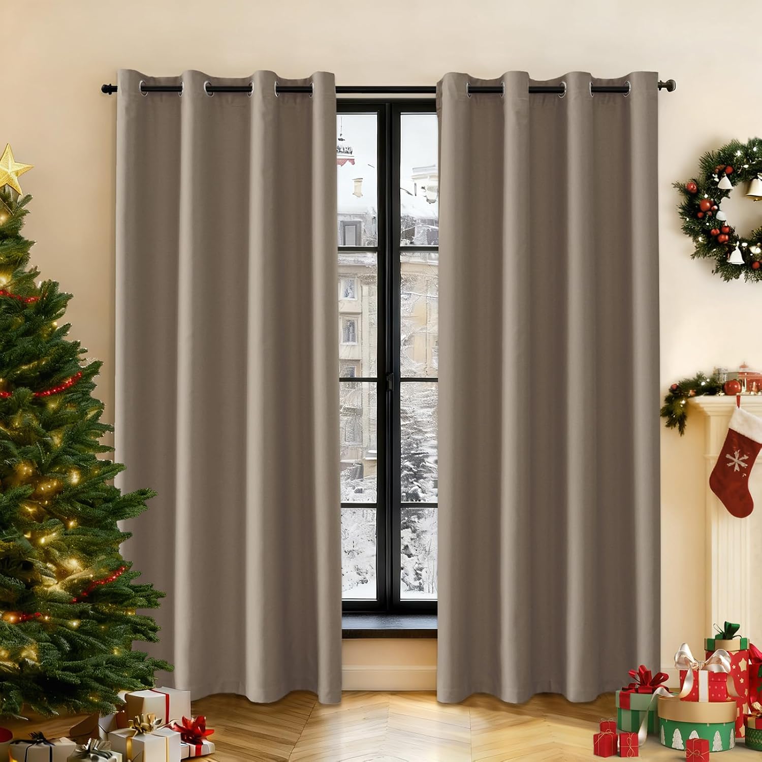 Detalle de Ystyle Rideau Occultant 140x225 cm lot de 2
