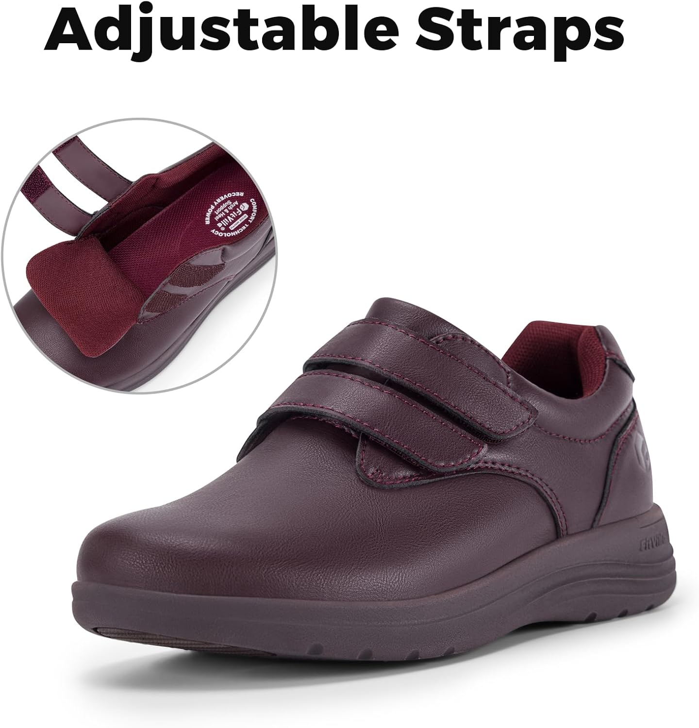 Thumbnail 5 de FitVille wide fit leather shoes with arch support