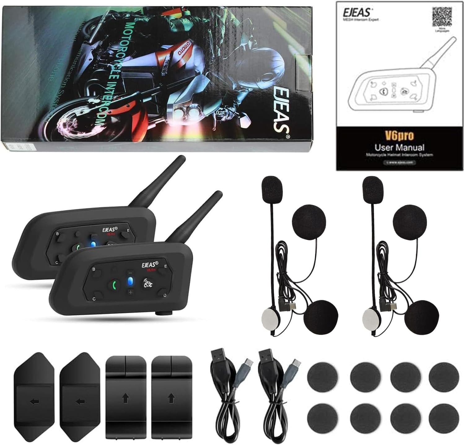 Thumbnail 5 de EJEAS V6pro Interfono Moto Bluetooth Coppia 1200 m