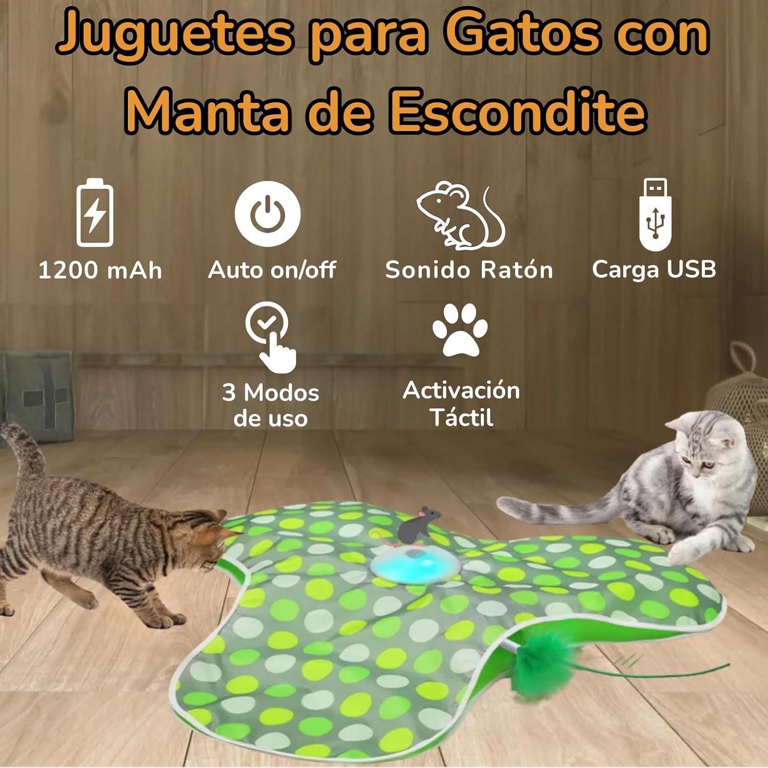 Thumbnail 1 de Kory Juguete Interactivo Gato con Manta de Escondite