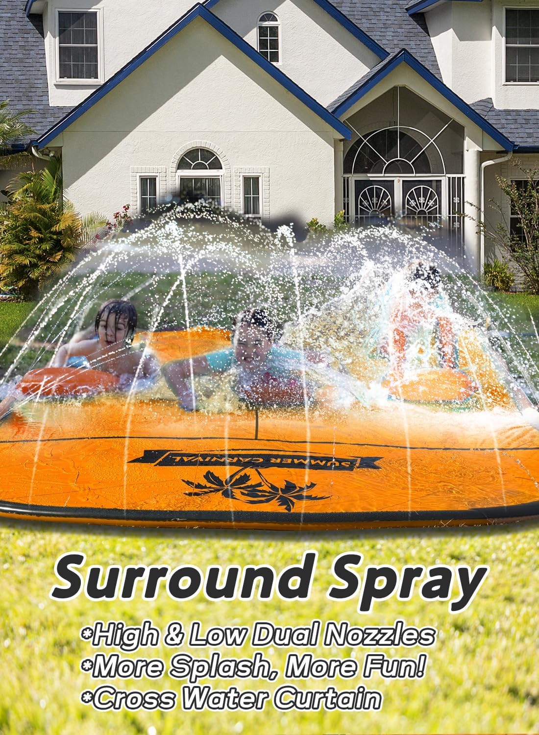 Thumbnail 2 de Spring Water Slip and Water Slide: 22ft Two-Lane Backyard Splash