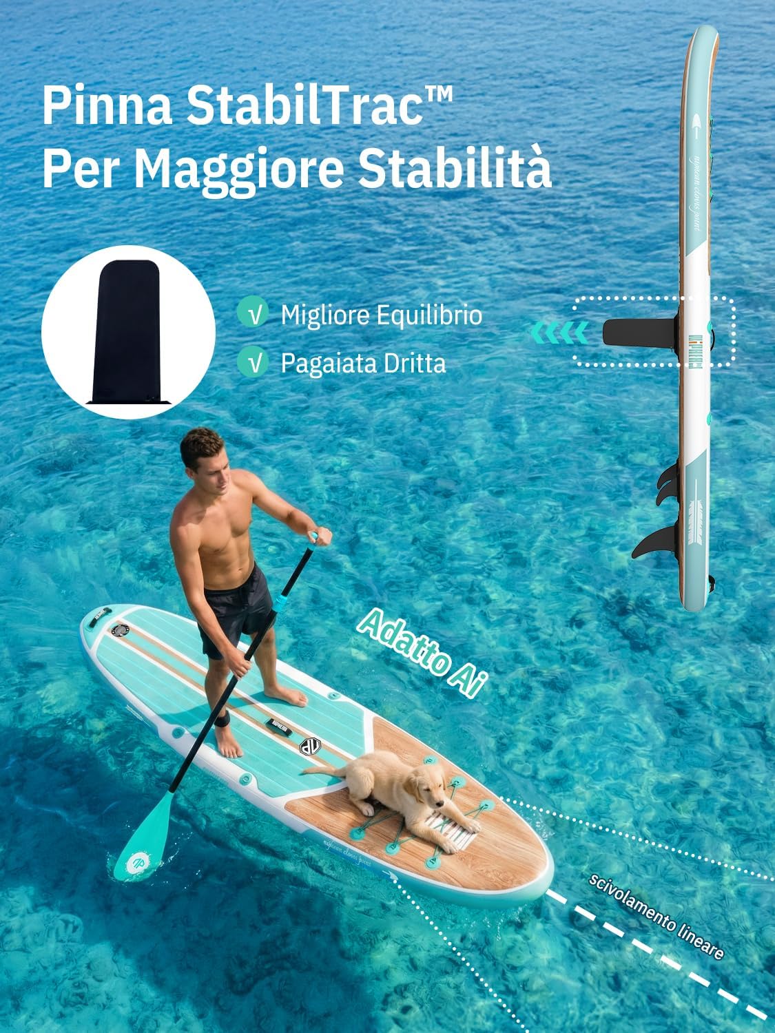 Detalle de Niphean SUP gonfiabile 320 cm per adulti