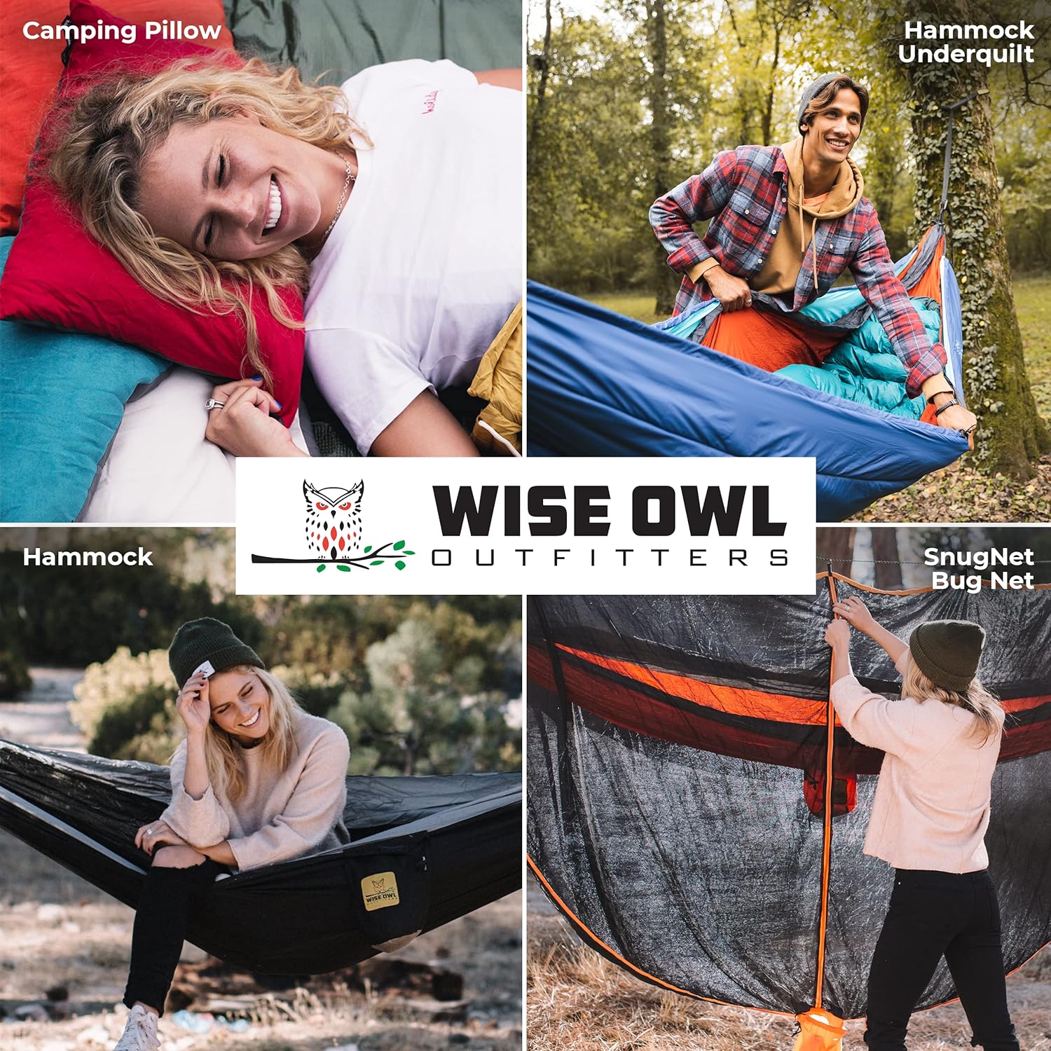 Thumbnail 6 de Wise Owl Outfitters Camping Hammock (500 lbs) with Tree Straps – 10 ft x 6.5 ft Portable Nylon Hammock Kit