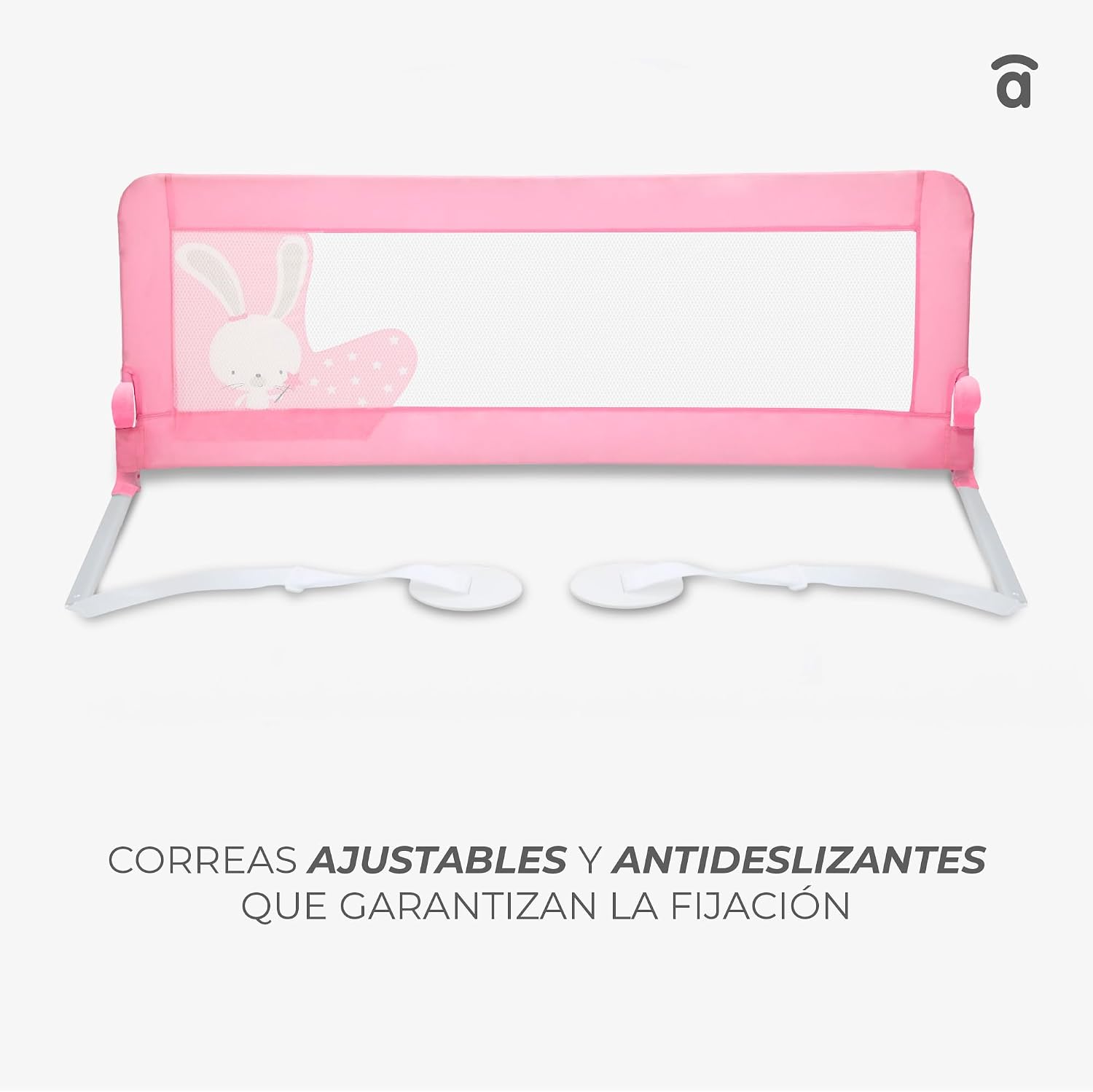 Detalle de Asalvo Barrera de Cama 2 en 1 de 150 cm para Niño - Abatible, Apta para Cama Nido y Fácil de Transportar