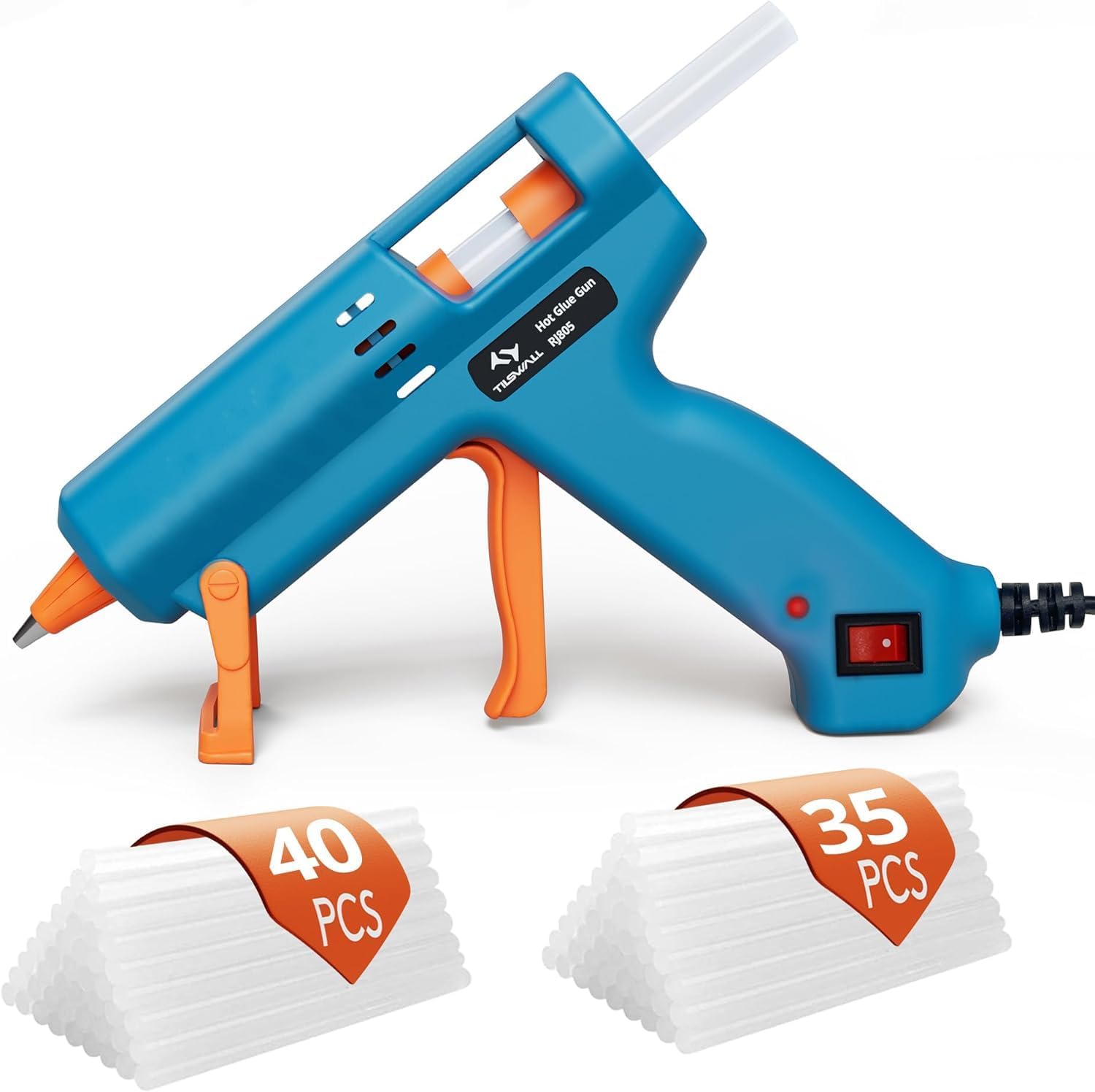 Detalle de Tilswall 50W mini hot glue gun kit with 75 sticks