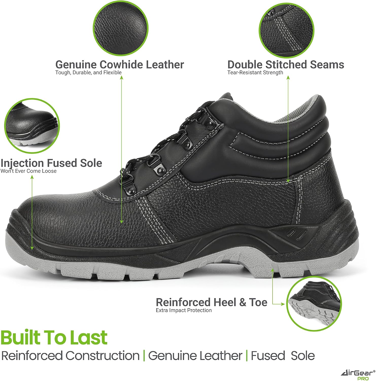 Detalle de S3 SRC Safety Shoes for Men and Women – Steel Toe, Anti-Puncture, Slip-Resistant Footwear
