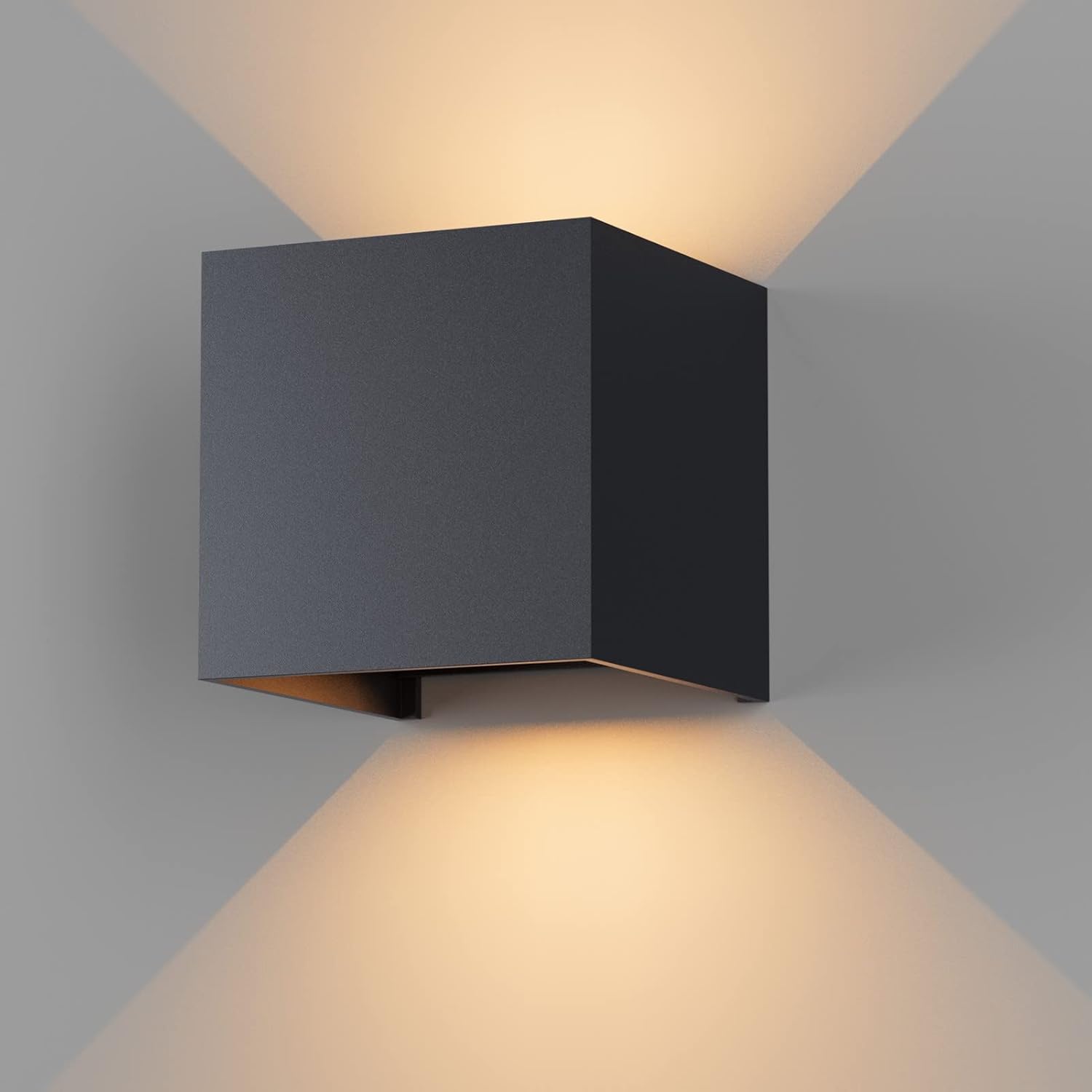 Detalle de K-Bright LED Wandleuchten Innen/Außen 12W – IP65 Anthrazit mit einstellbarem Lichtstrahl (3000K)