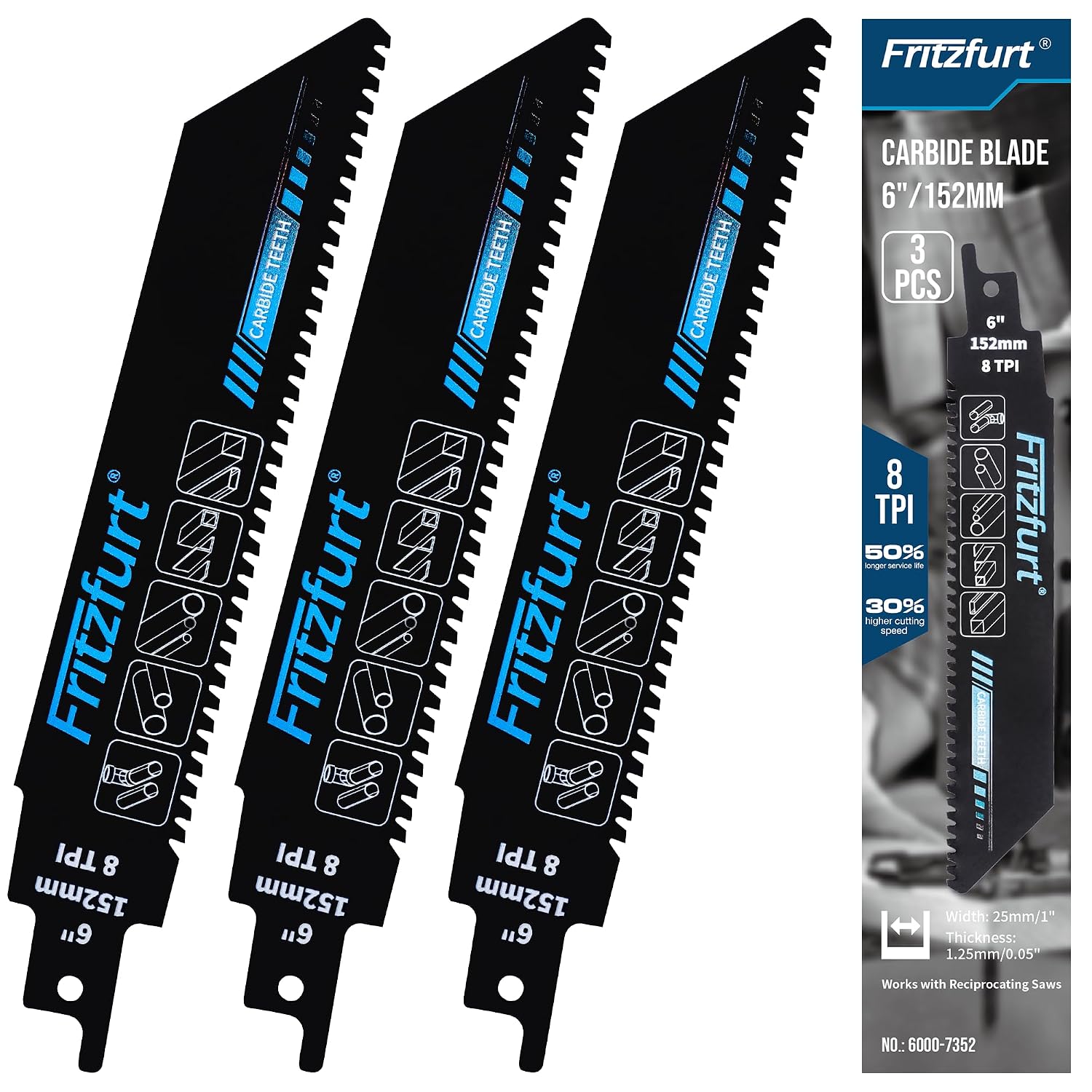 Detalle de Fritzfurt Reciprocating Saw Blades 6-Inch