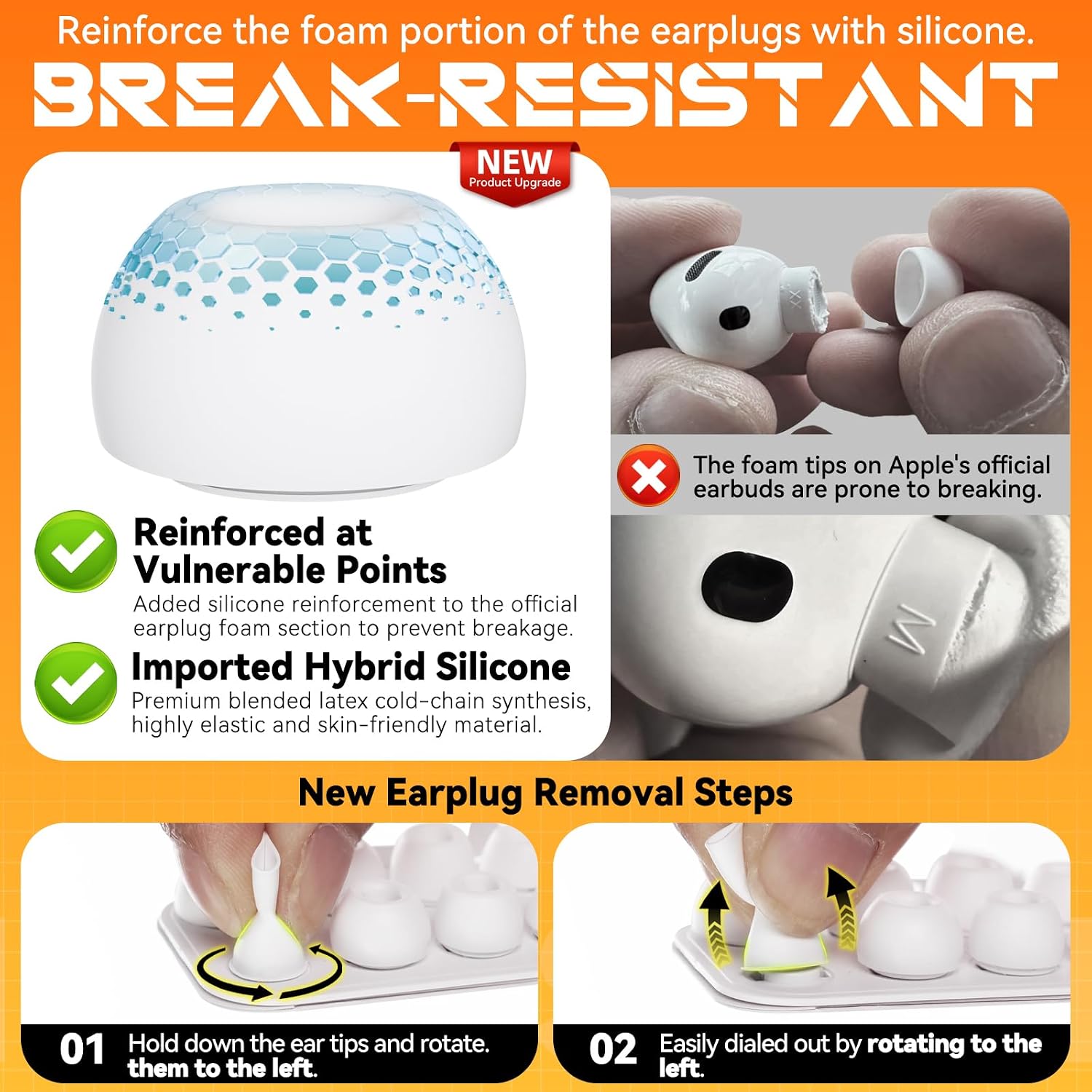 Detalle 2 de Inesore Replacement Ear Tips for AirPods Pro 3