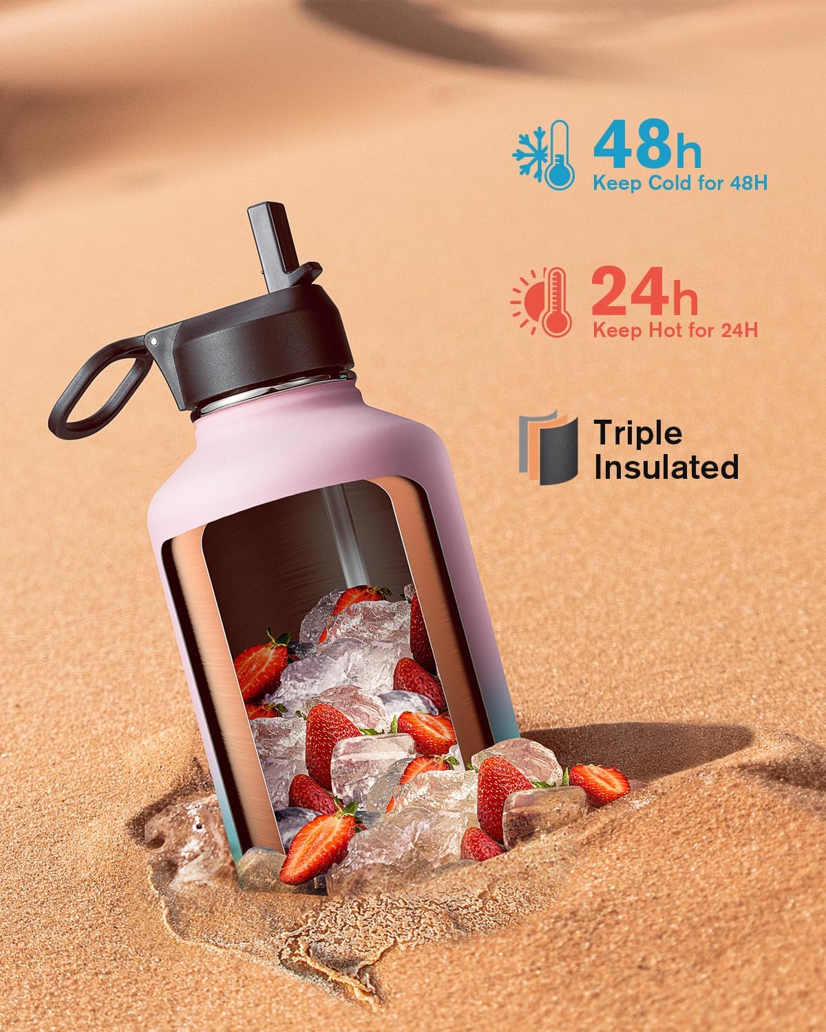 Detalle 2 de Coolflask 64 oz Insulated Water Bottle