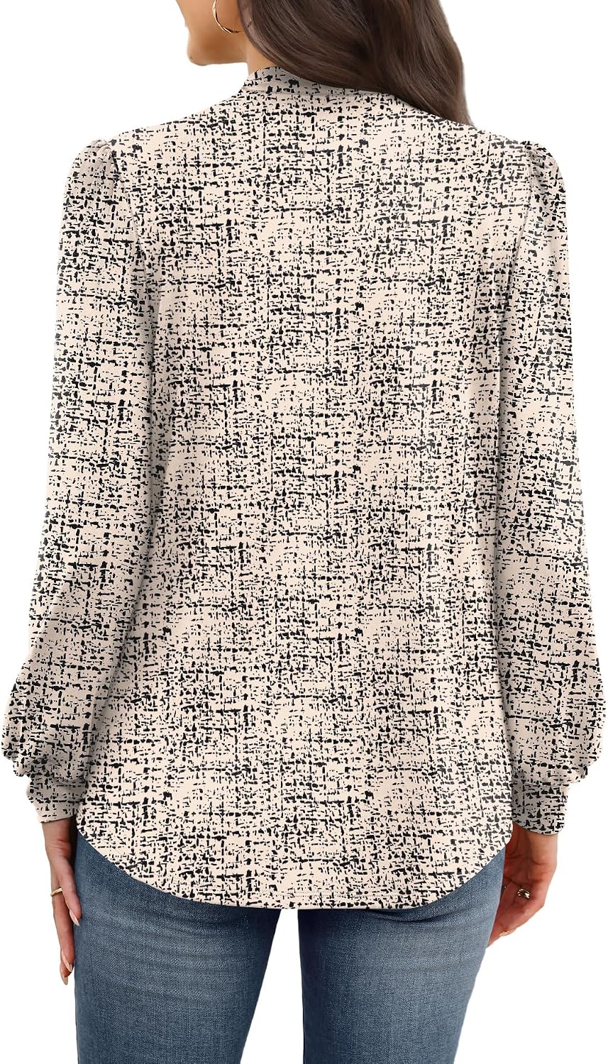 Thumbnail 4 de WIHOLL Mock Neck Pleated Blouse for Women