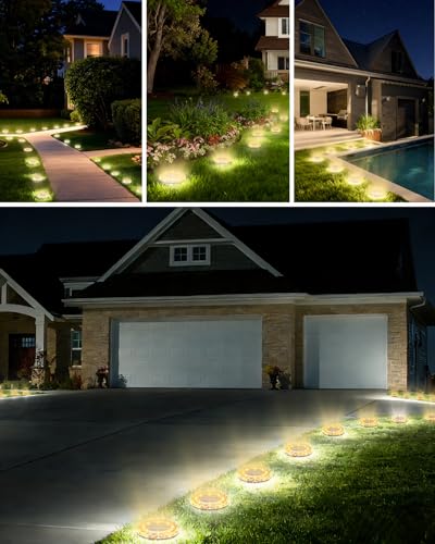 Thumbnail 7 de ArsMotin Luci Solari da Giardino da Incasso, 8 LED 3000K, 12 pezzi IP65 per esterni