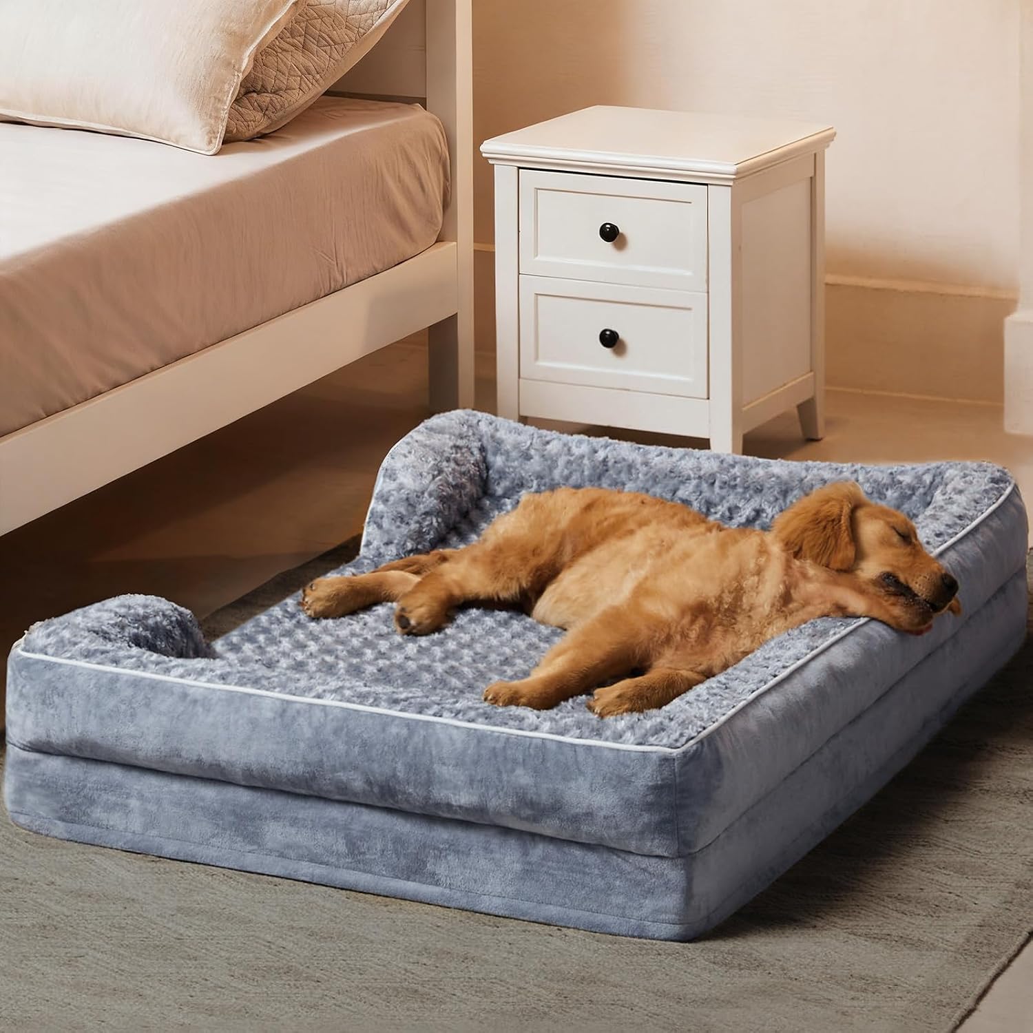 Detalle de WNPETHOME Large Dog Bed Orthopedic Couch