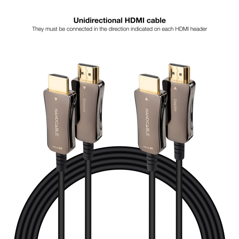 Thumbnail 1 de Nanocable Cable HDMI 2.1 AOC 50 m Negro