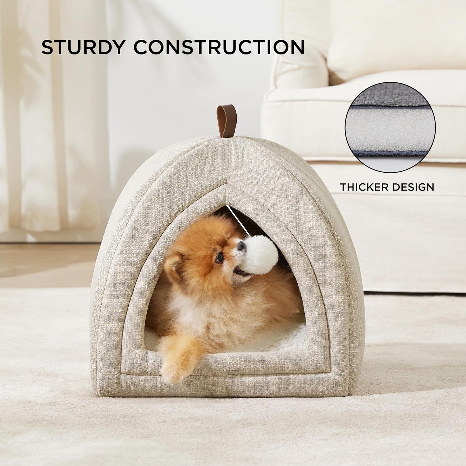 Detalle 2 de Bedsure Cat Cave Bed Igloo 44cm