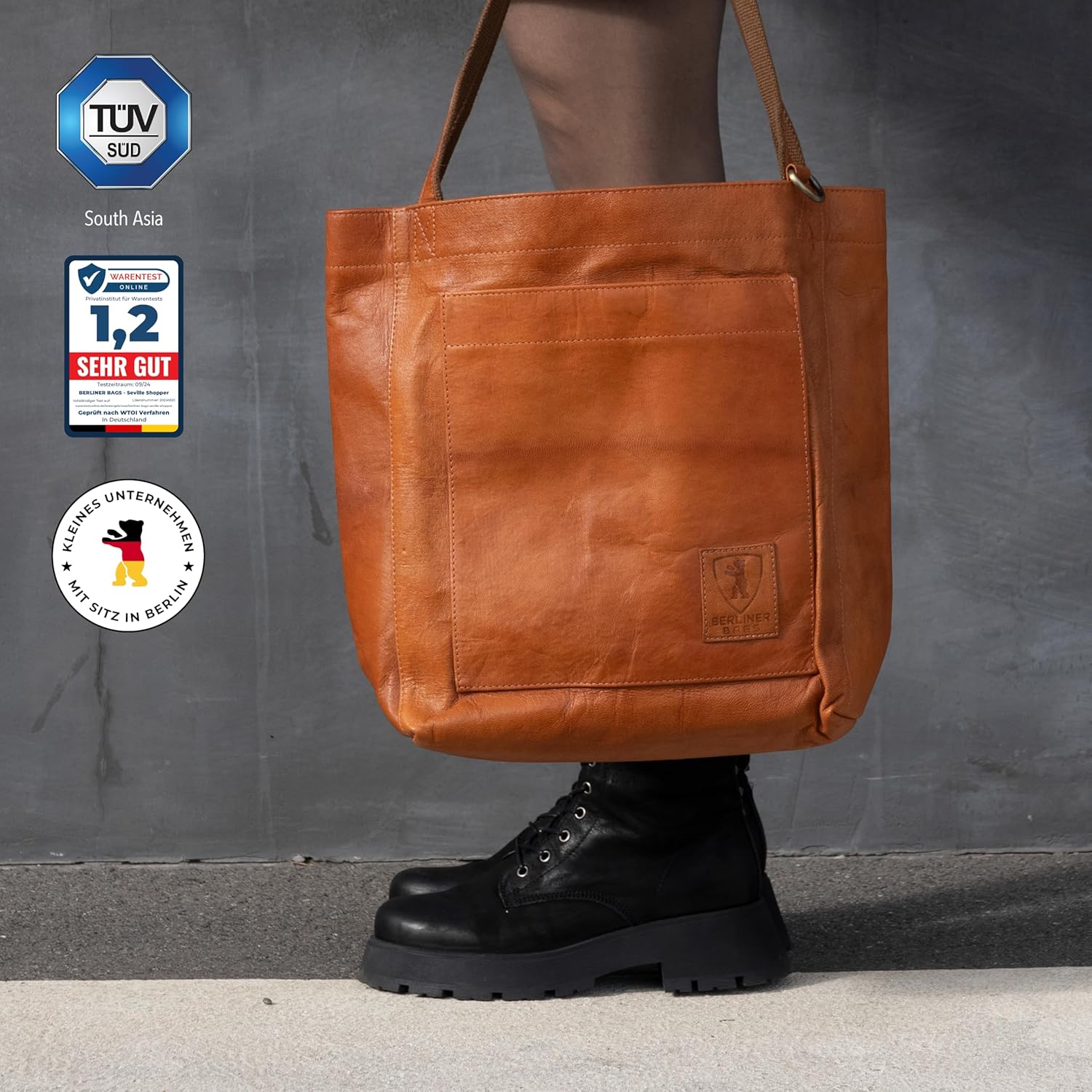 Thumbnail 2 de Berliner Bags Vintage Shopper Seville: langlebige Ledertasche mit Vintage-Look