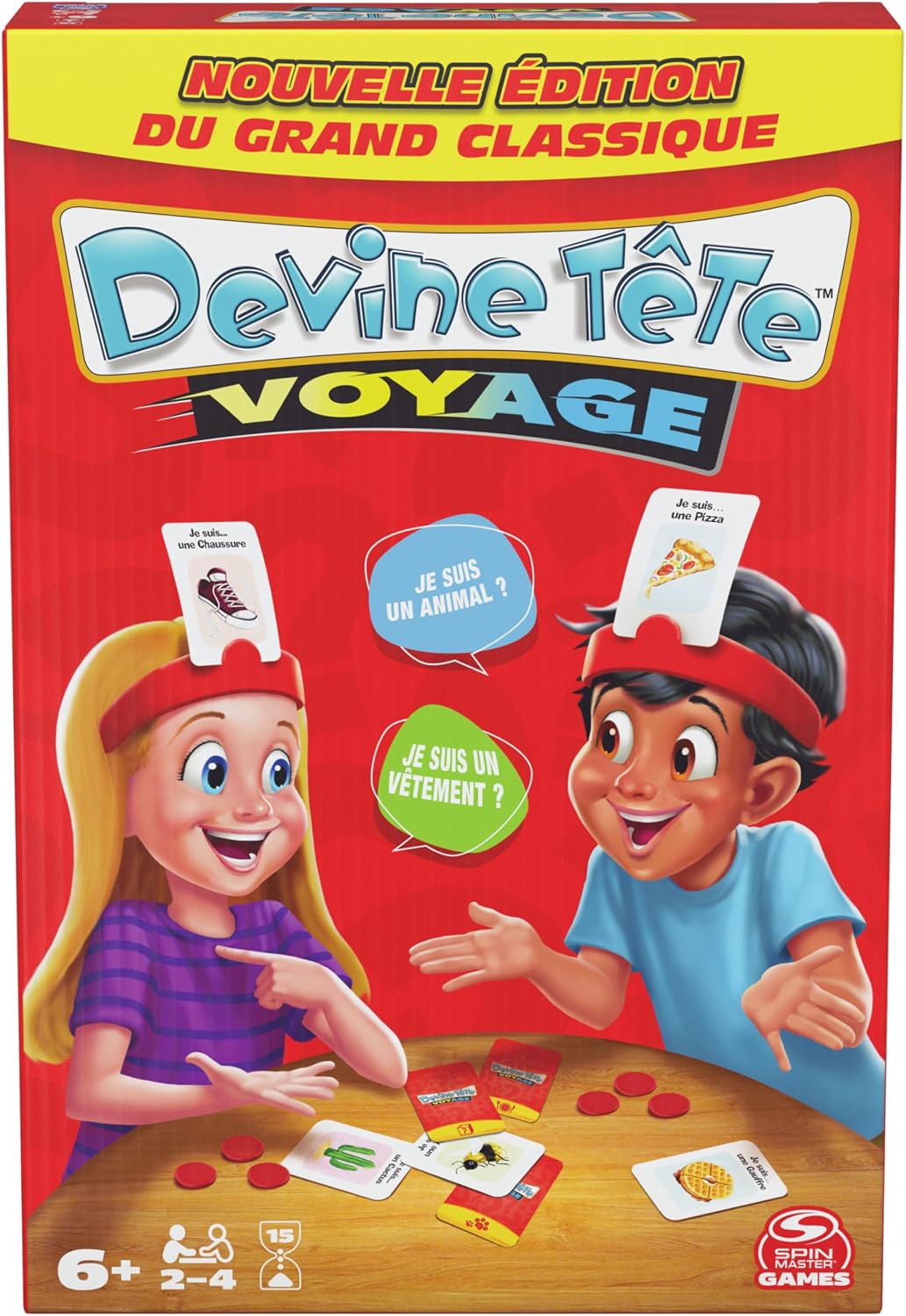 Detalle 2 de Devine Tête Voyage – Jeu de société Spin Master Games (famille) – Bandeaux et devinettes, version française