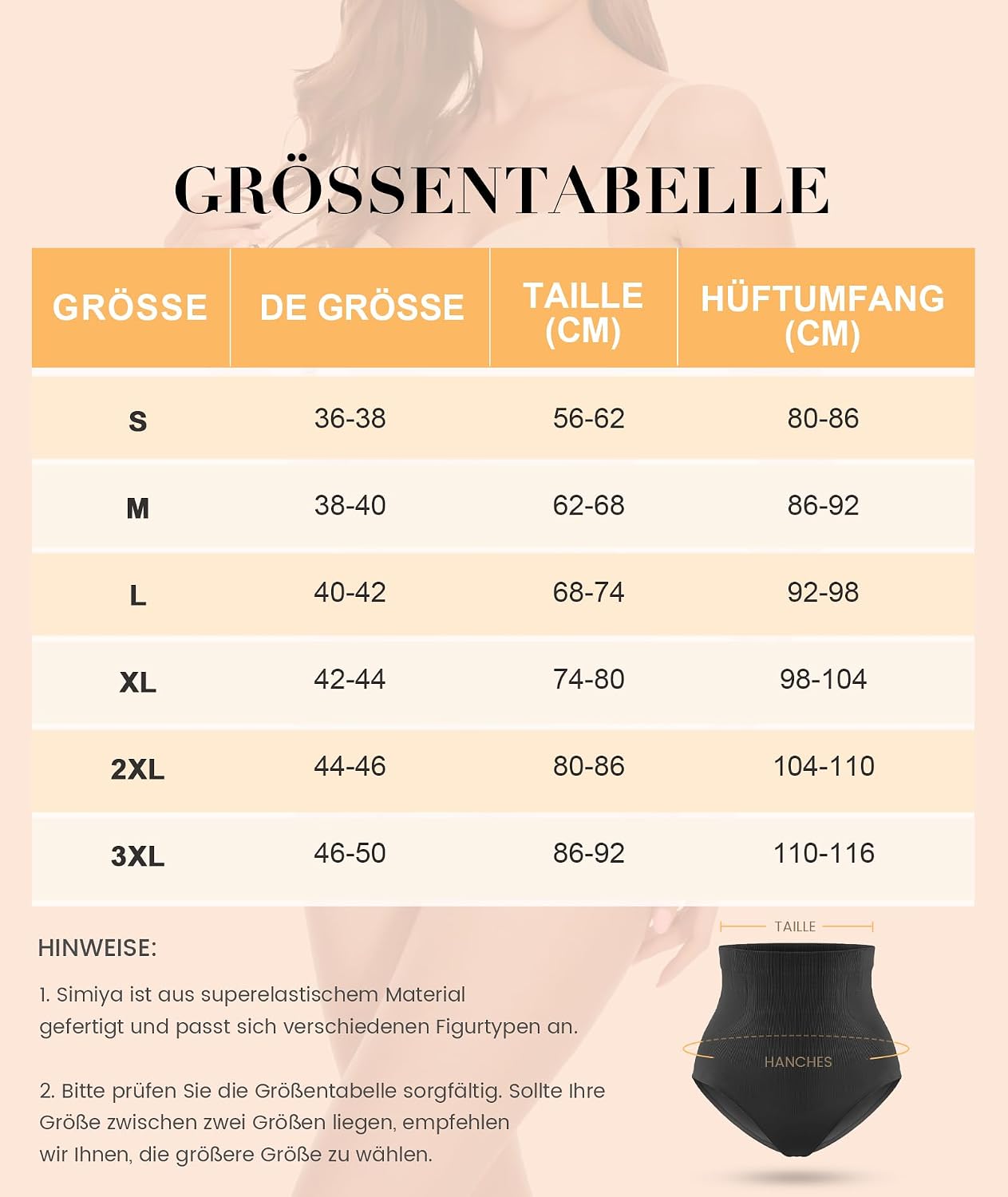 Detalle de SIMIYA Shapewear Damen Bauchweg Unterhose – Figurformende Miederhose mit 4 Stäben